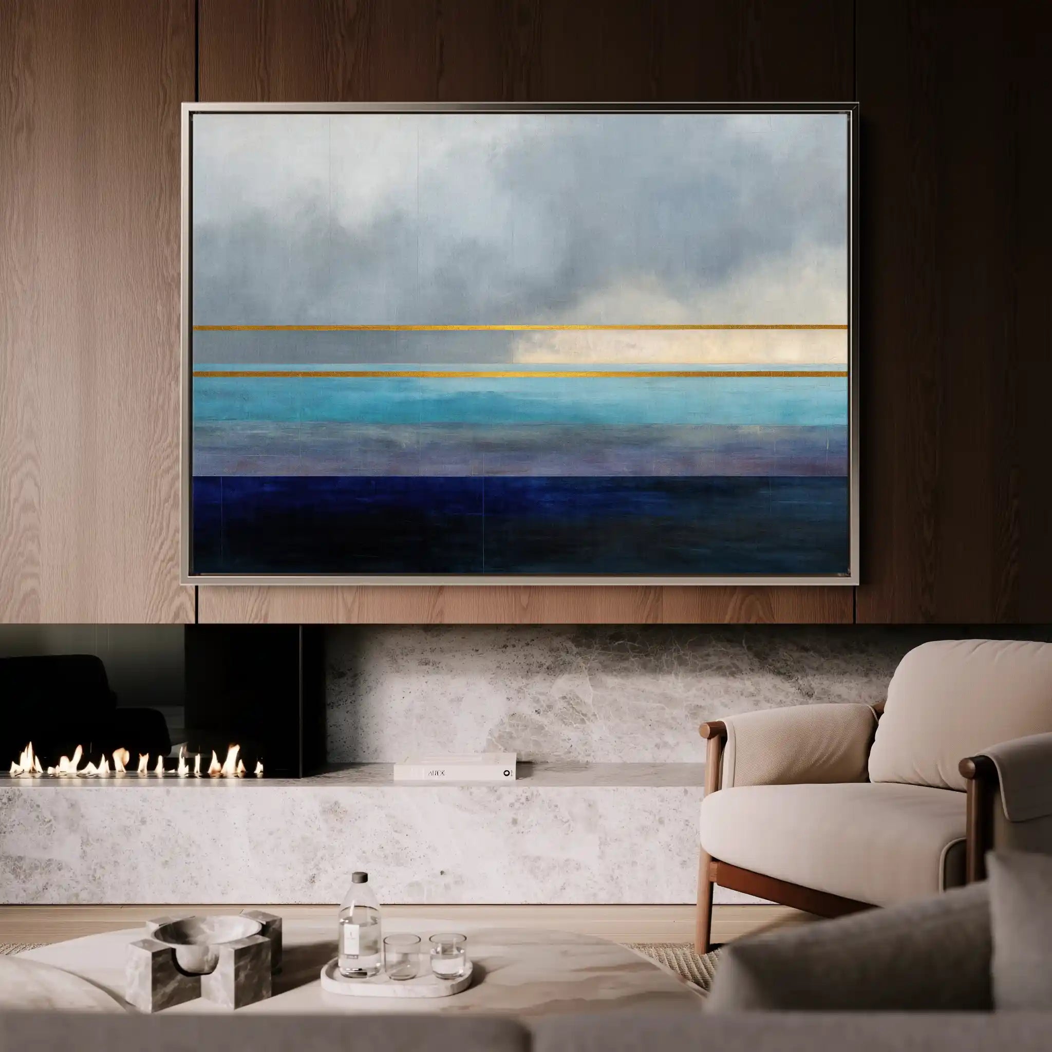 Abstract 1666 Canvas Art 60 x 40 cm / Stretched on hidden frame