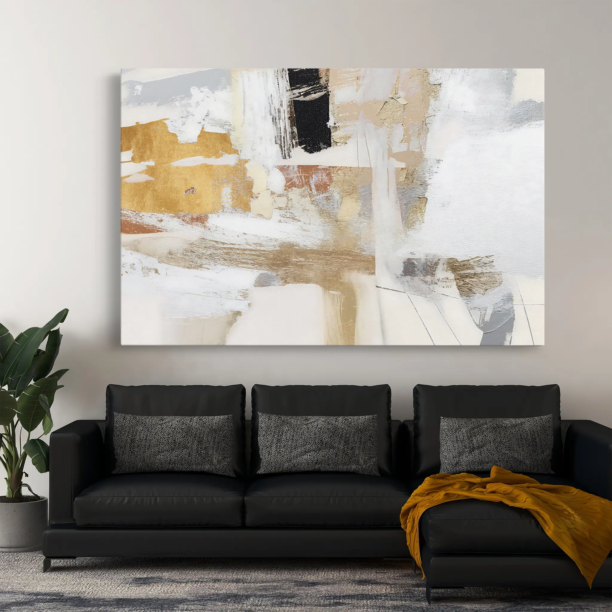 Abstract Canvas Wall Art WAD167-A 90 x 60 cm / Stretched on hidden frame