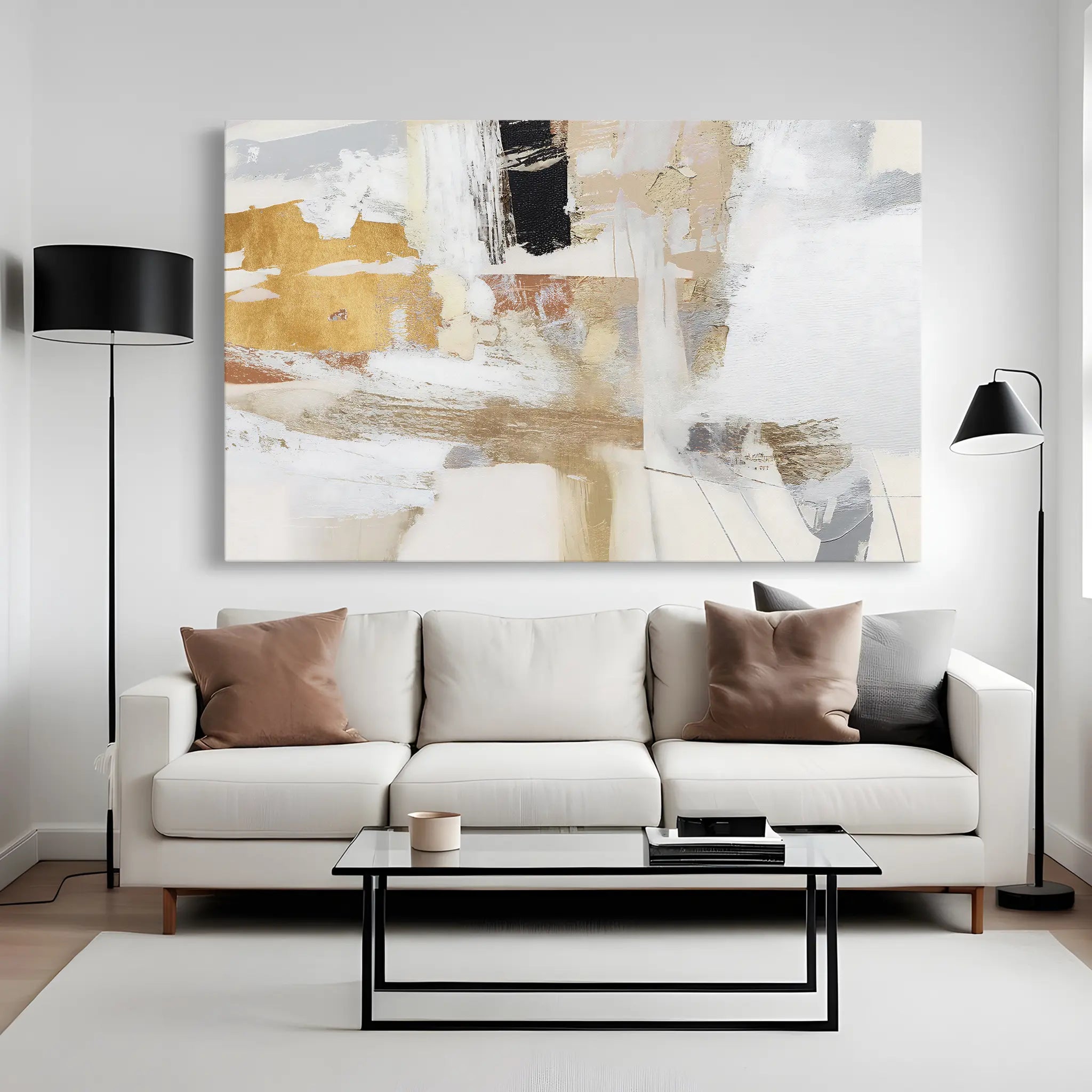 Abstract Canvas Wall Art WAD167-A 90 x 60 cm / Stretched on hidden frame