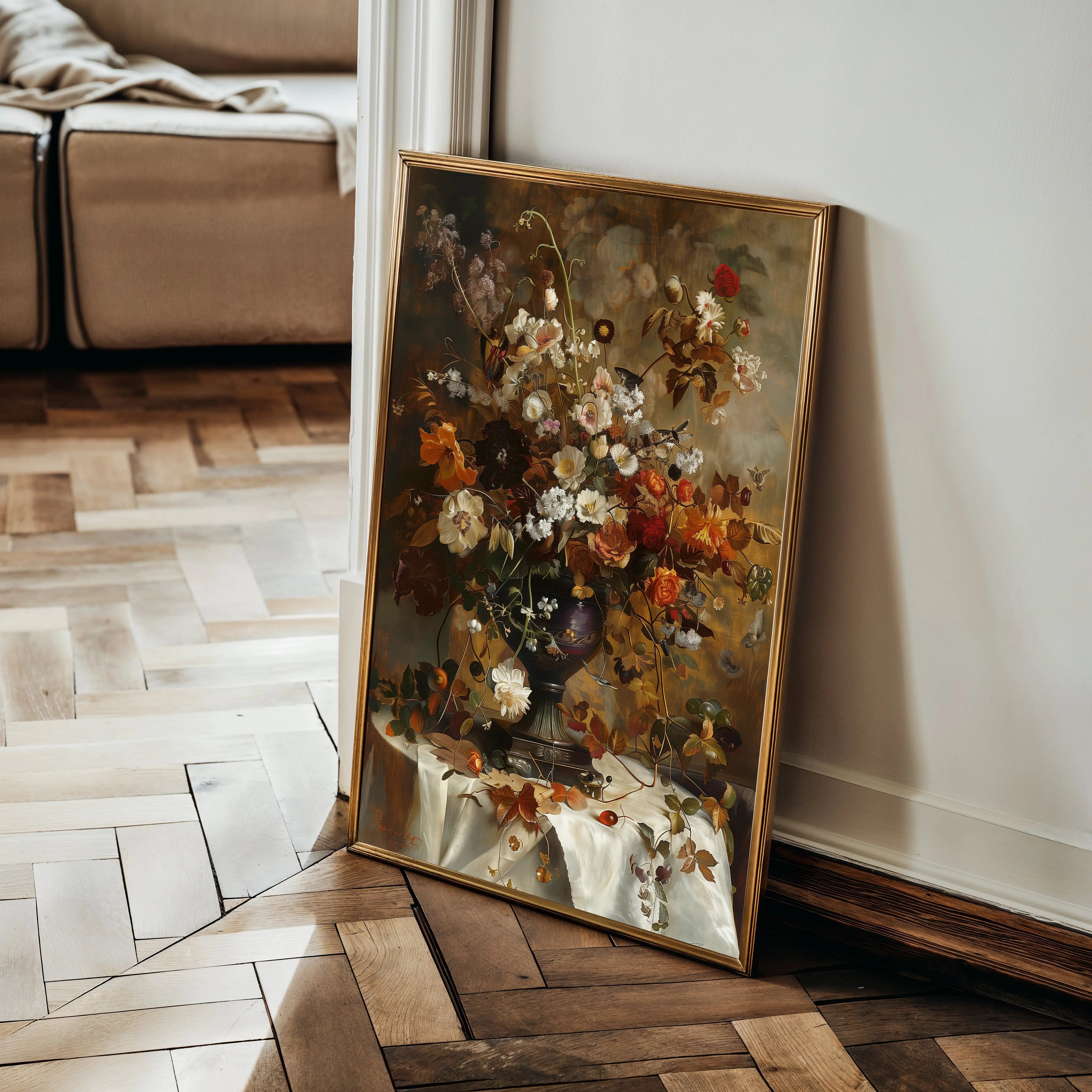 Floral Canvas Wall Art WAD167-F 90 x 60 cm / Stretched on hidden frame