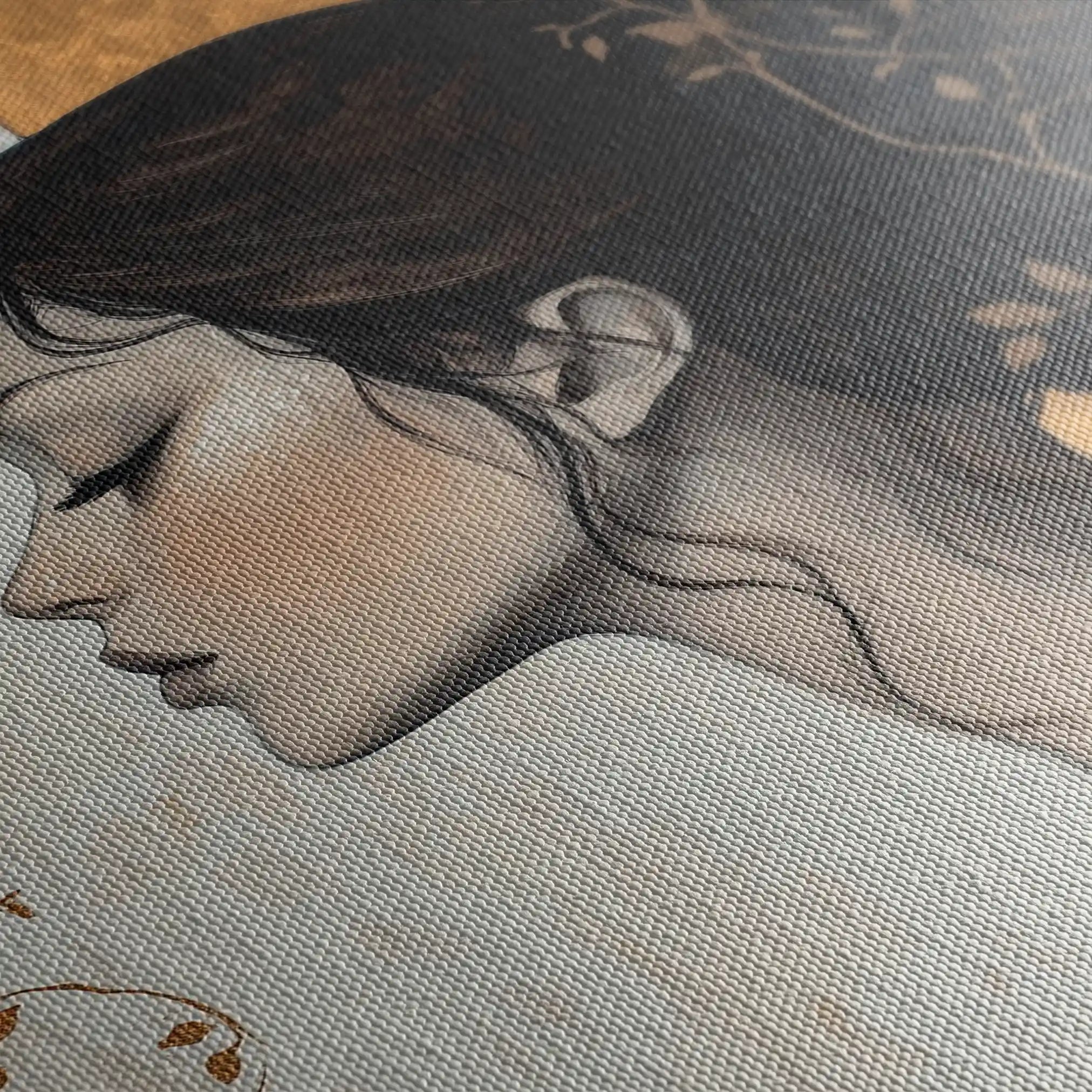 Portrait 167 Canvas Art 90 x 60 cm / Stretched on hidden frame