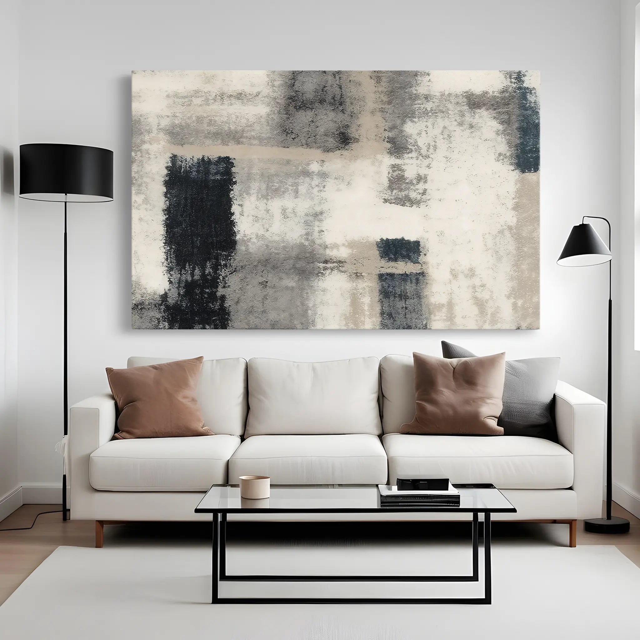 Abstract Canvas Wall Art WAD168-A 90 x 60 cm / Stretched on hidden frame