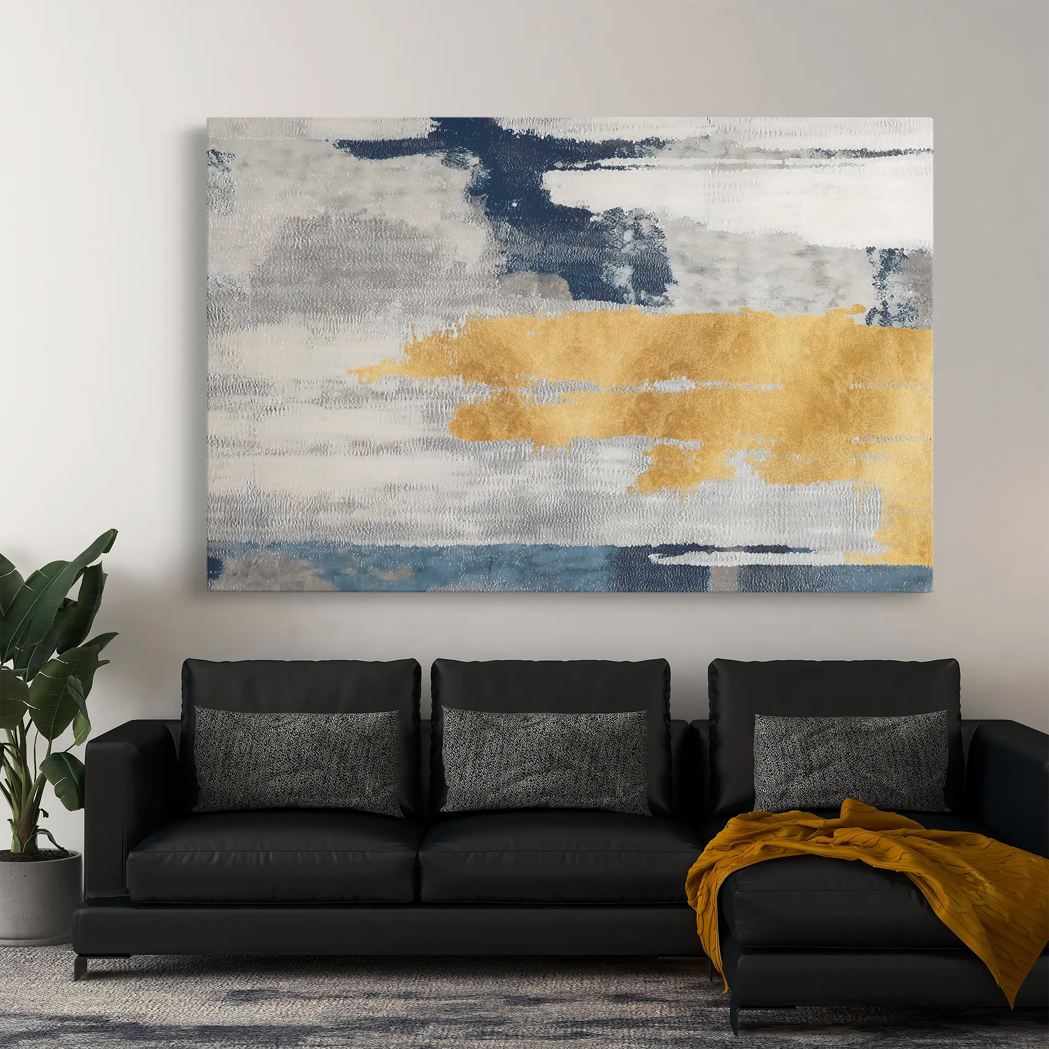 Abstract Canvas Wall Art WAD170-A 90 x 60 cm / Stretched on hidden frame