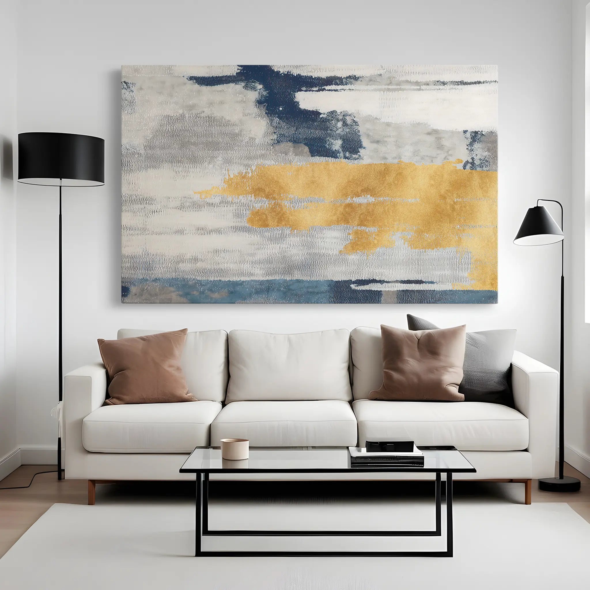 Abstract Canvas Wall Art WAD170-A 90 x 60 cm / Stretched on hidden frame