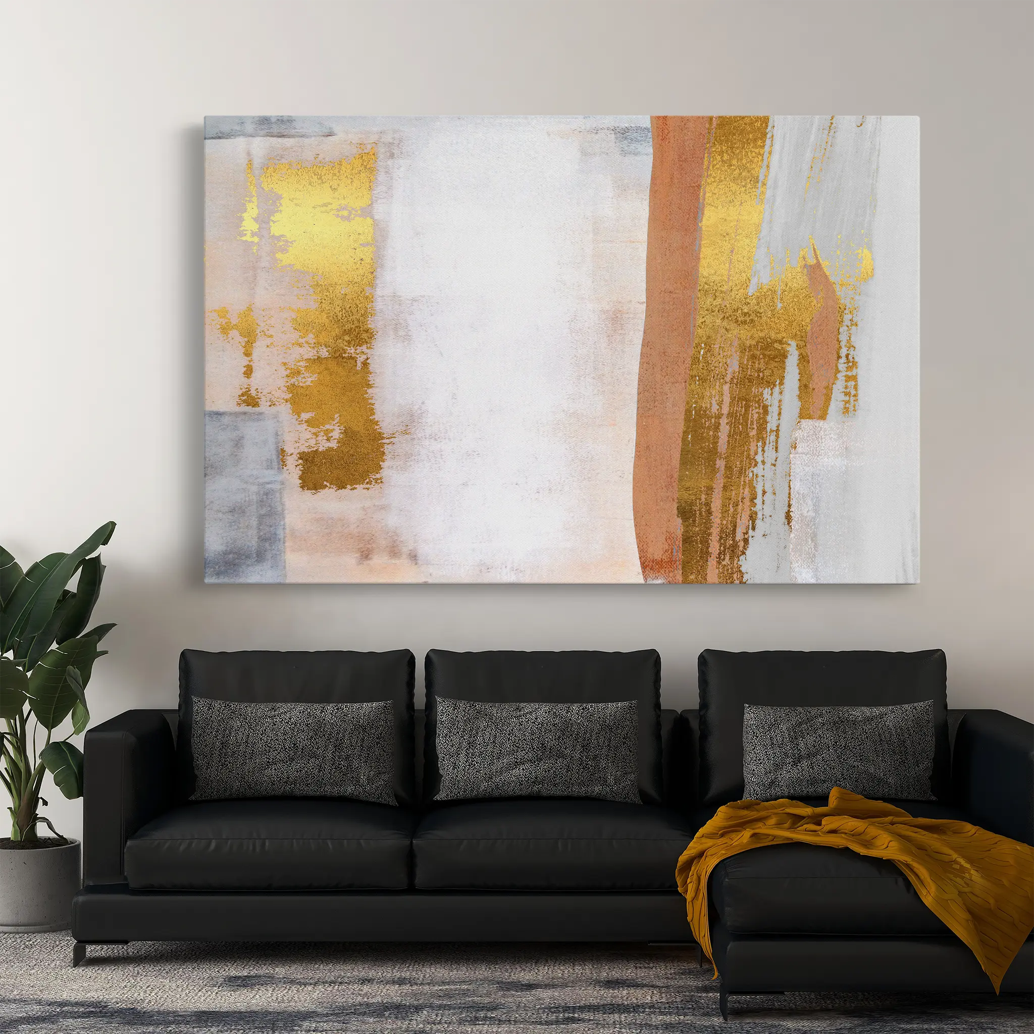 Abstract Canvas Wall Art WAD171-A 90 x 60 cm / Stretched on hidden frame