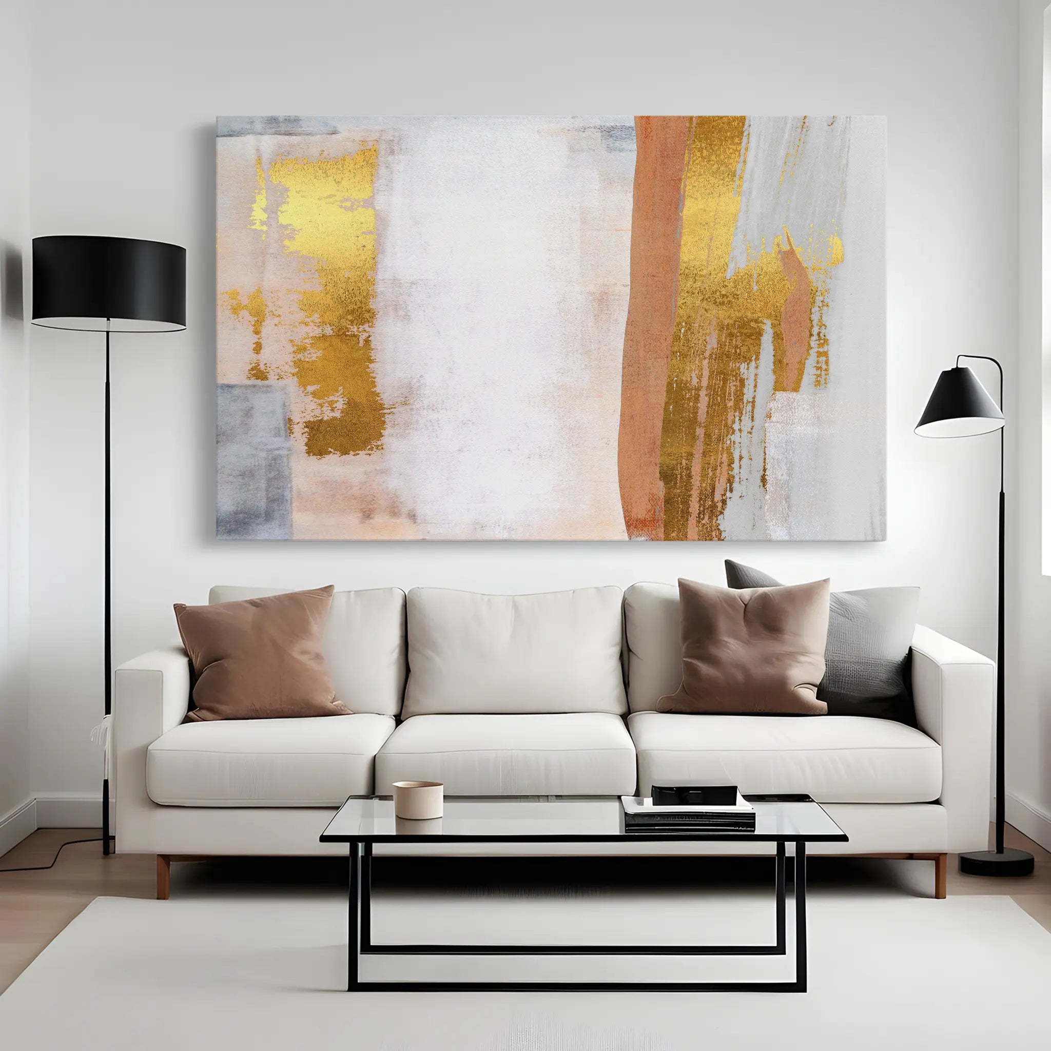 Abstract Canvas Wall Art WAD171-A 90 x 60 cm / Stretched on hidden frame