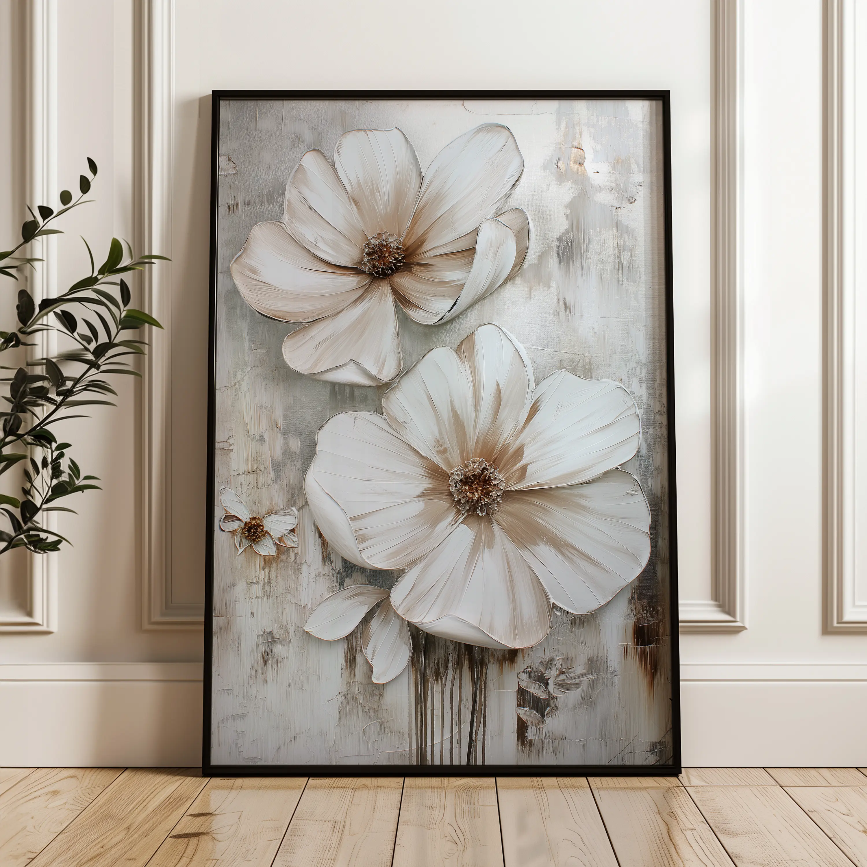 Floral Canvas Wall Art WAD171-F 90 x 60 cm / Stretched on hidden frame