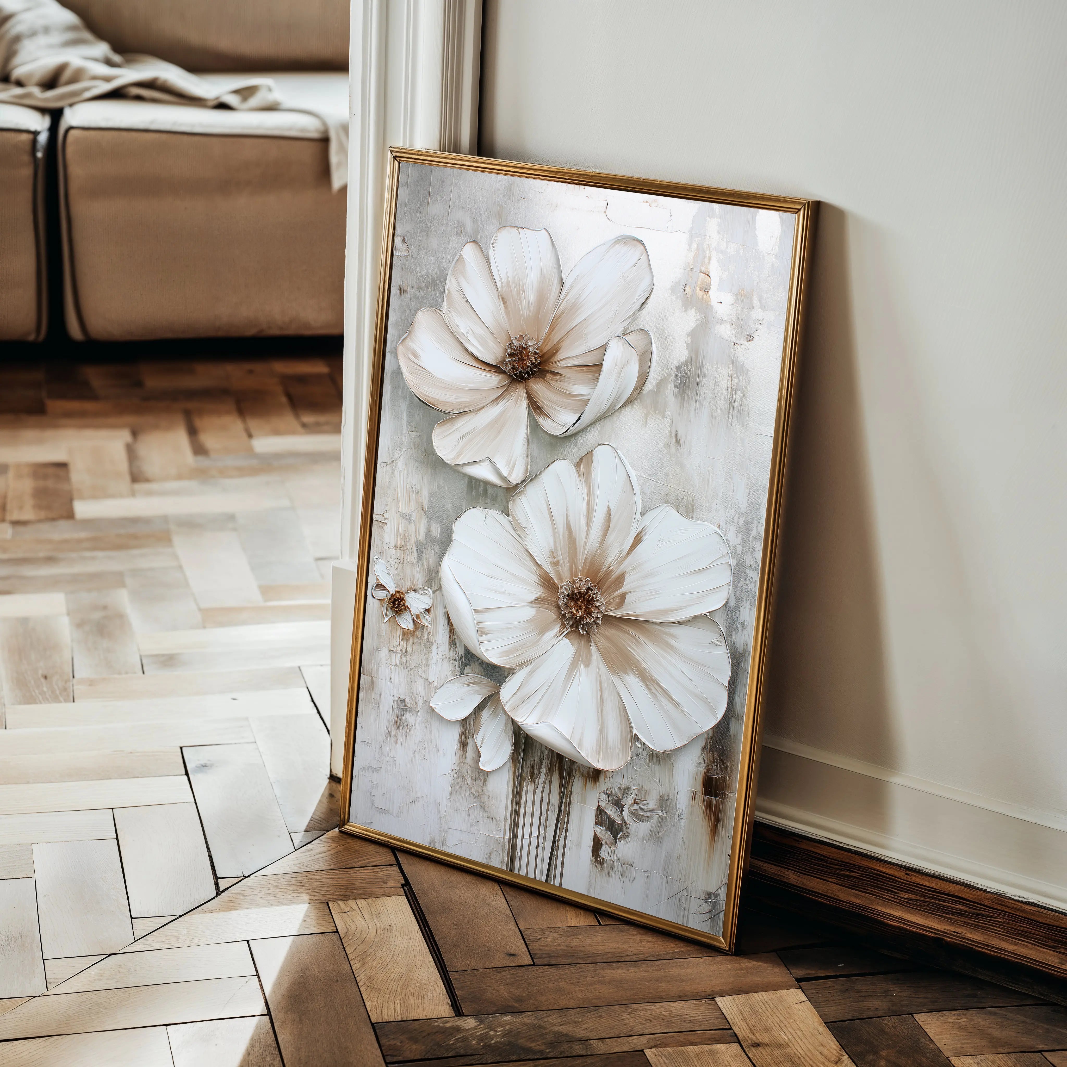 Floral Canvas Wall Art WAD171-F 90 x 60 cm / Stretched on hidden frame