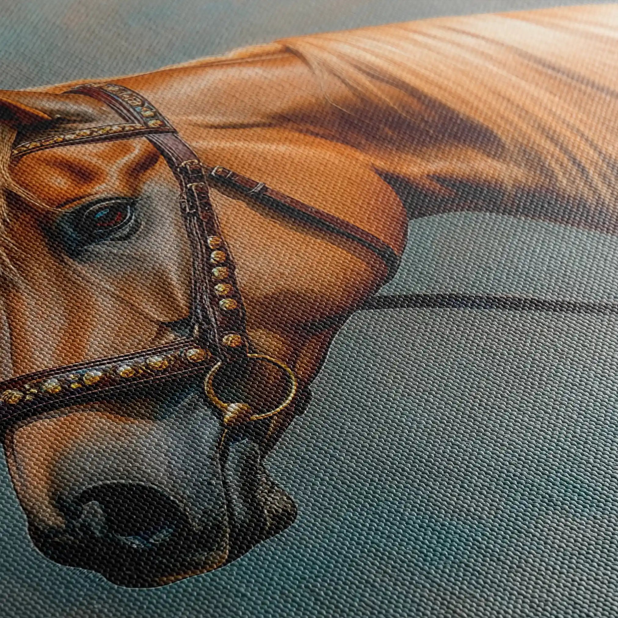 Horses 171 Canvas Art 90 x 60 cm / Stretched on hidden frame