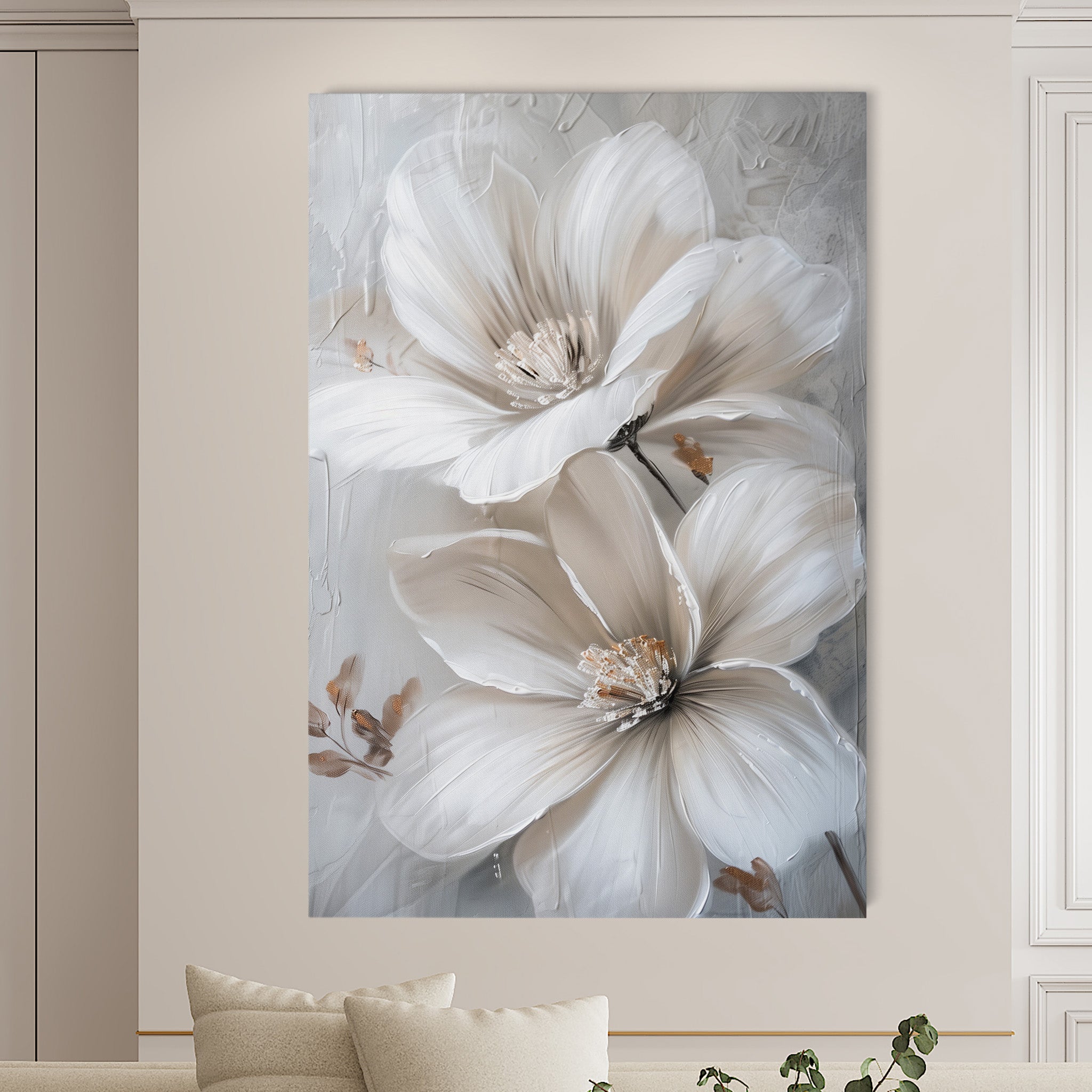 Floral Canvas Wall Art WAD172-F 90 x 60 cm / Stretched on hidden frame