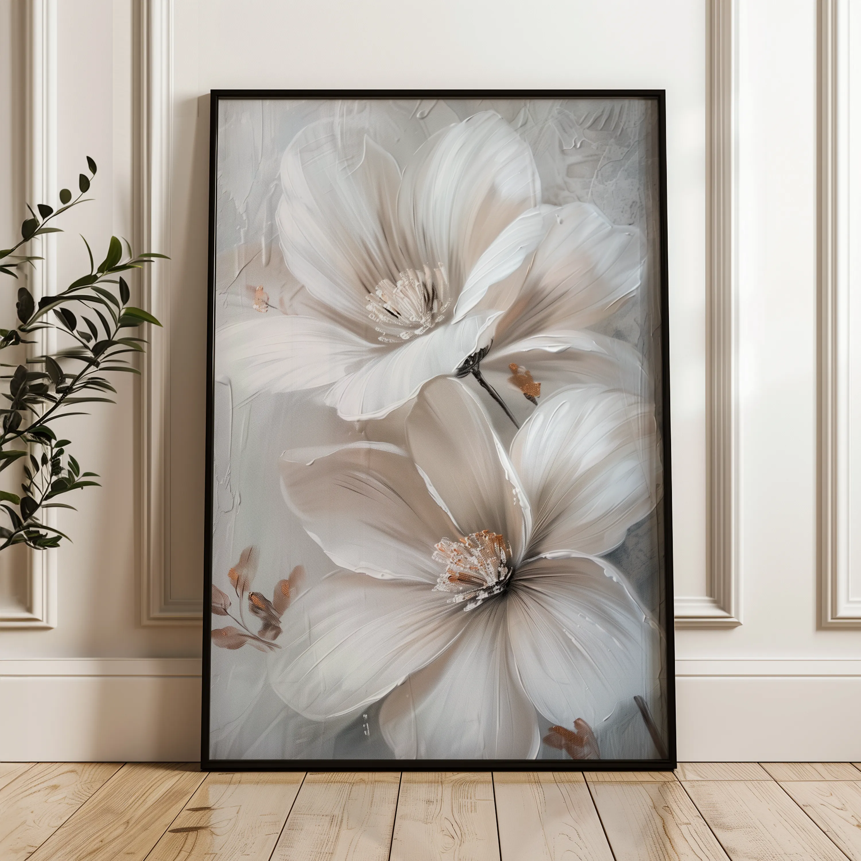 Floral Canvas Wall Art WAD172-F 90 x 60 cm / Stretched on hidden frame