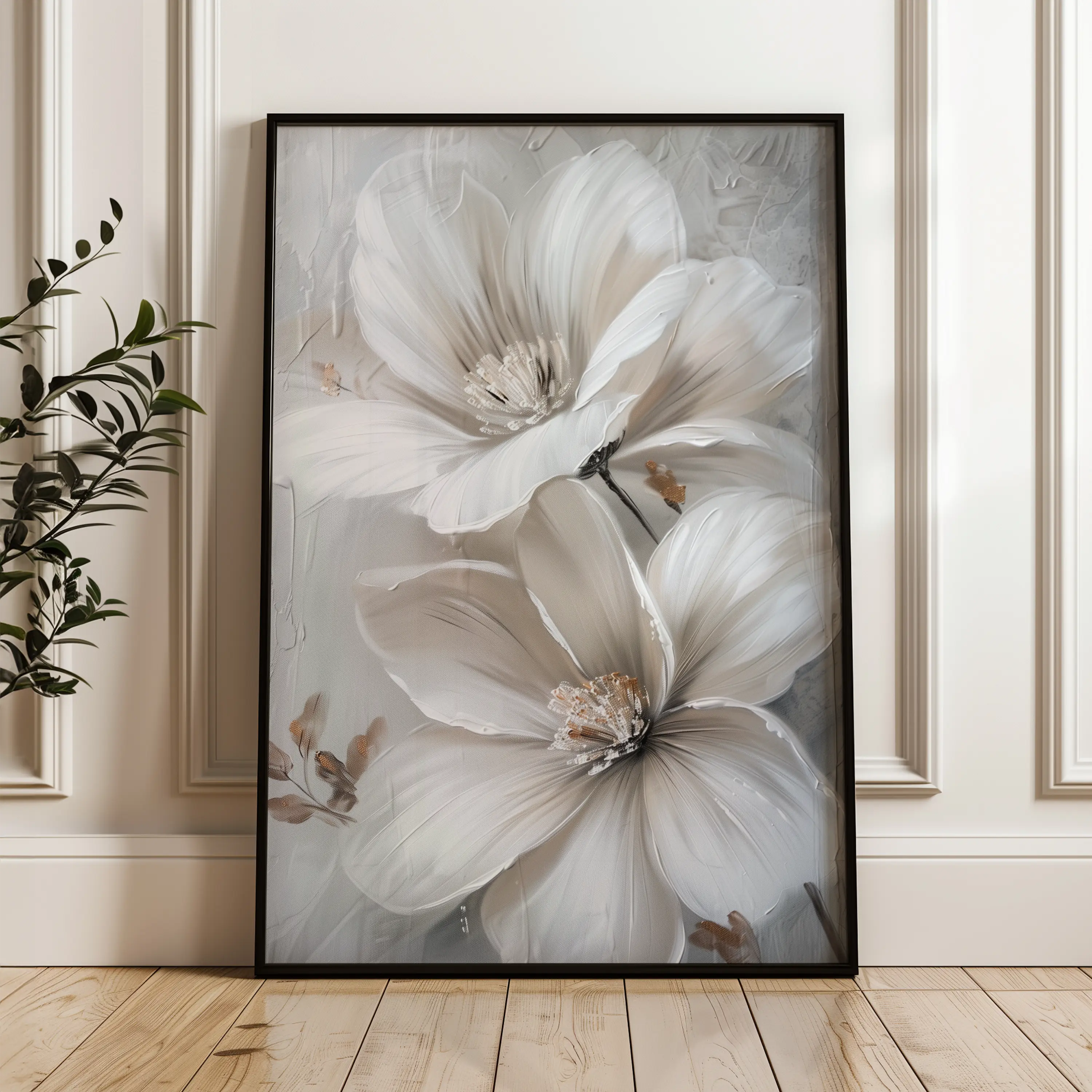 Floral Canvas Wall Art WAD172-F 90 x 60 cm / Stretched on hidden frame