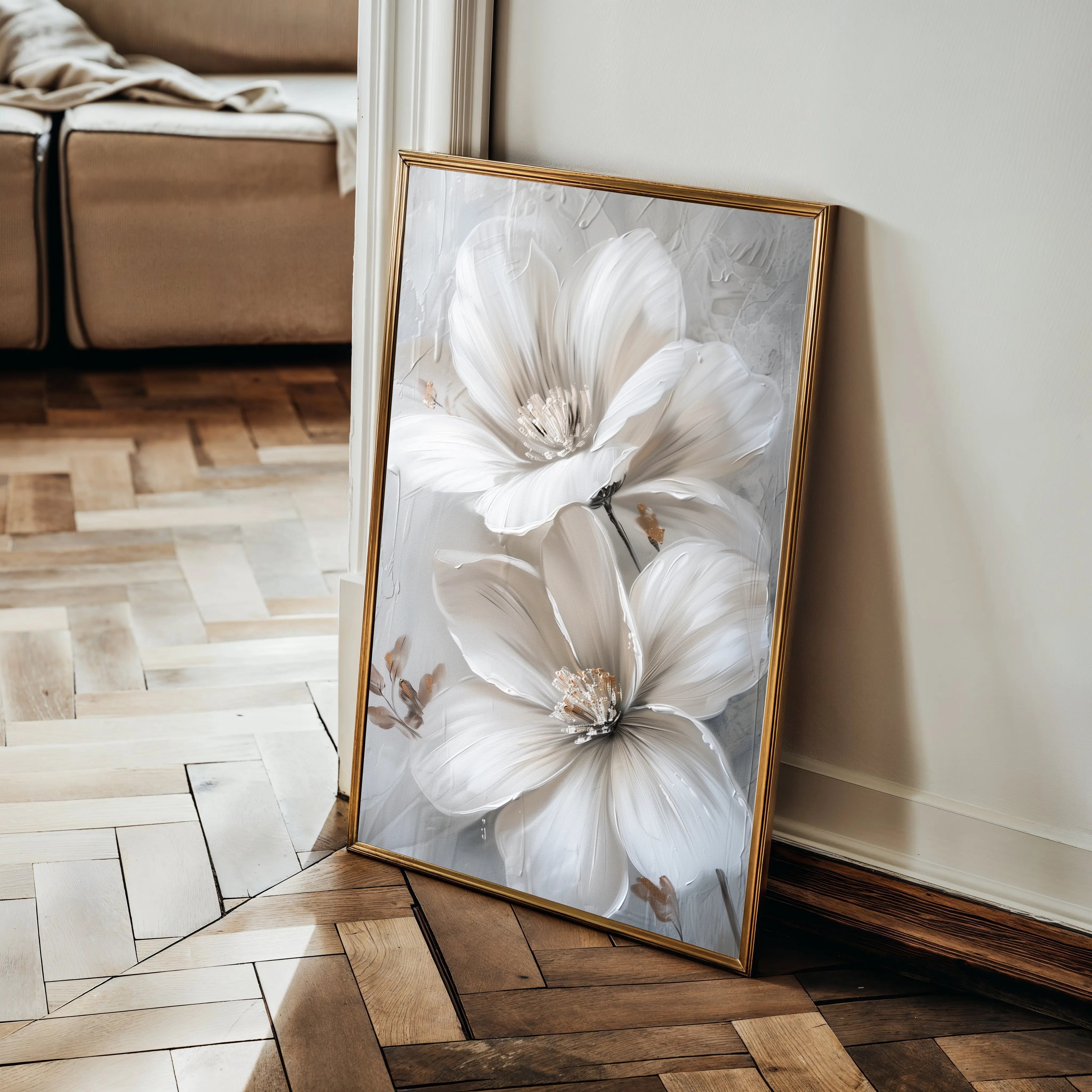 Floral Canvas Wall Art WAD172-F 90 x 60 cm / Stretched on hidden frame