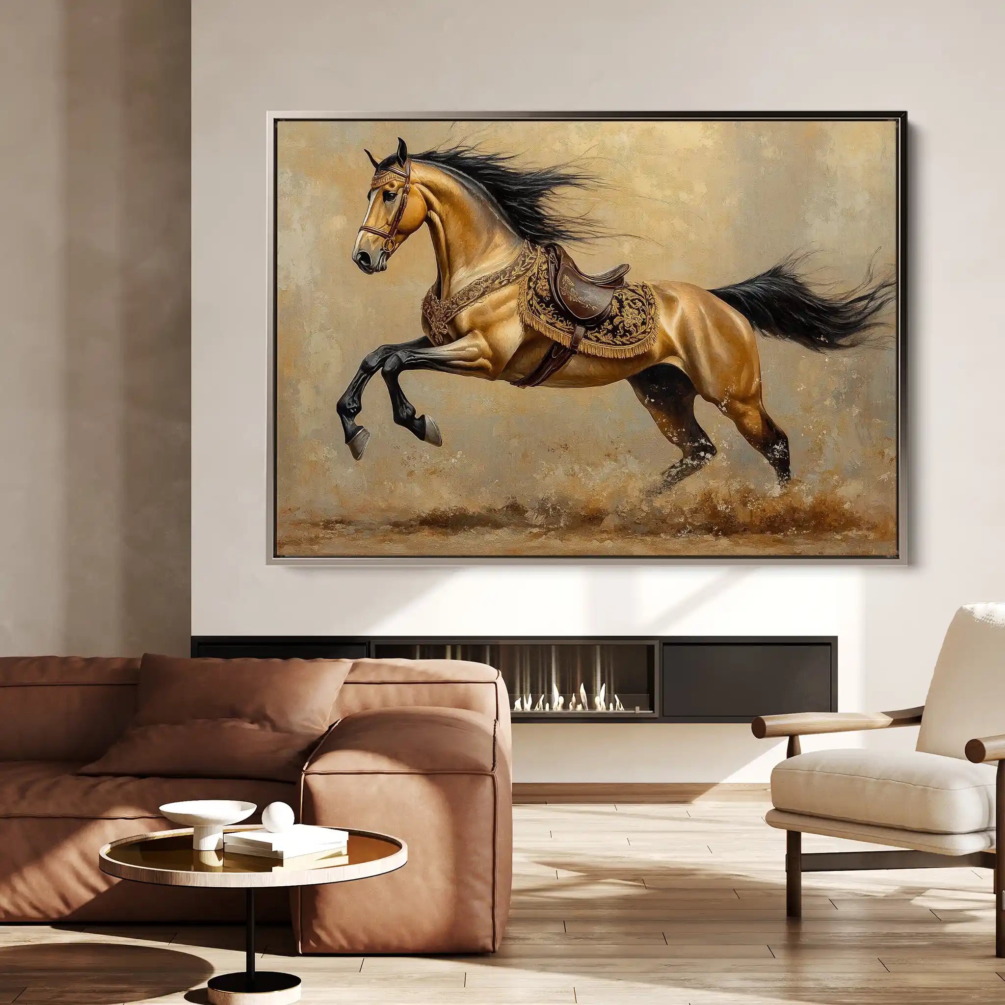 Horses 172 Canvas Art 90 x 60 cm / Stretched on hidden frame
