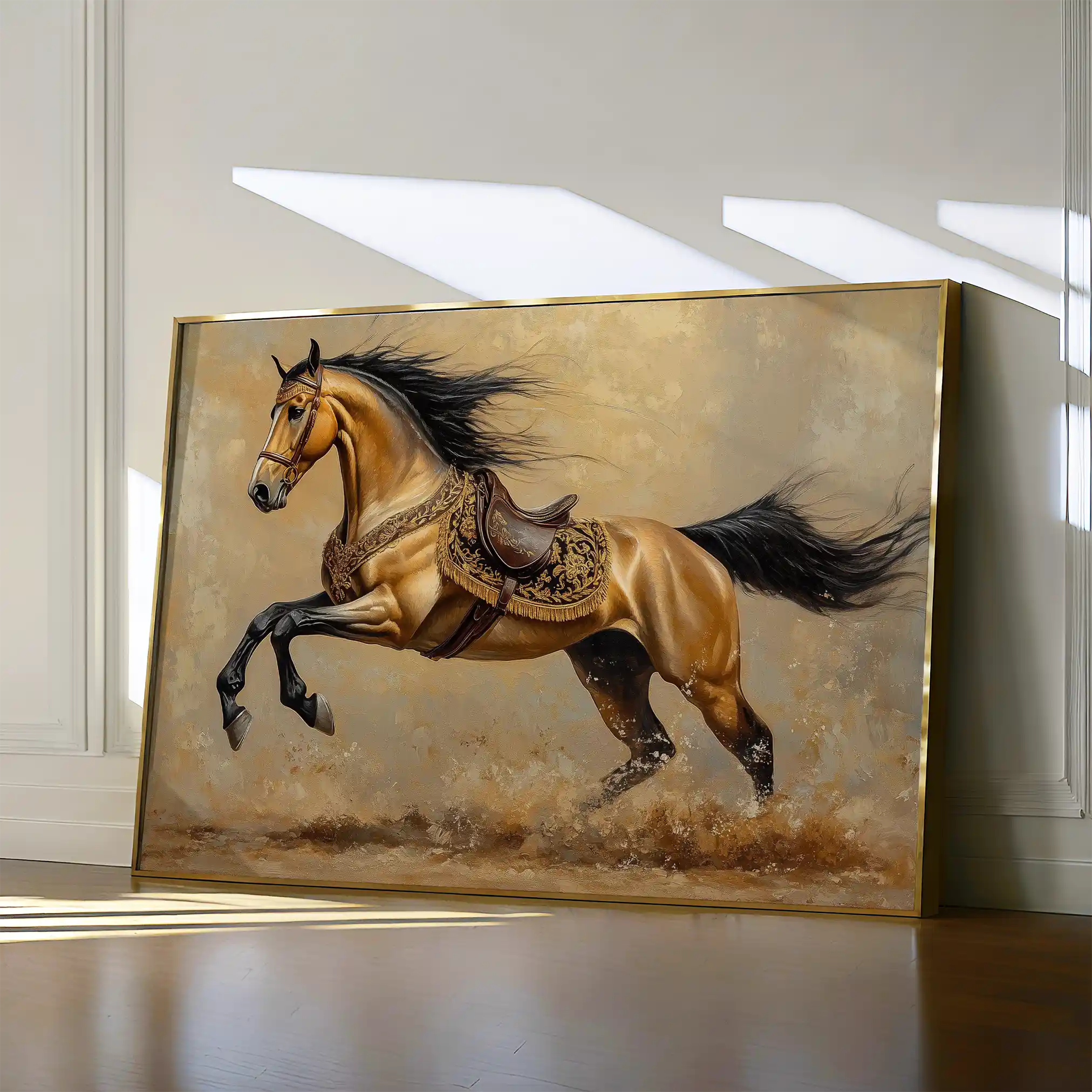 Horses 172 Canvas Art 90 x 60 cm / Stretched on hidden frame