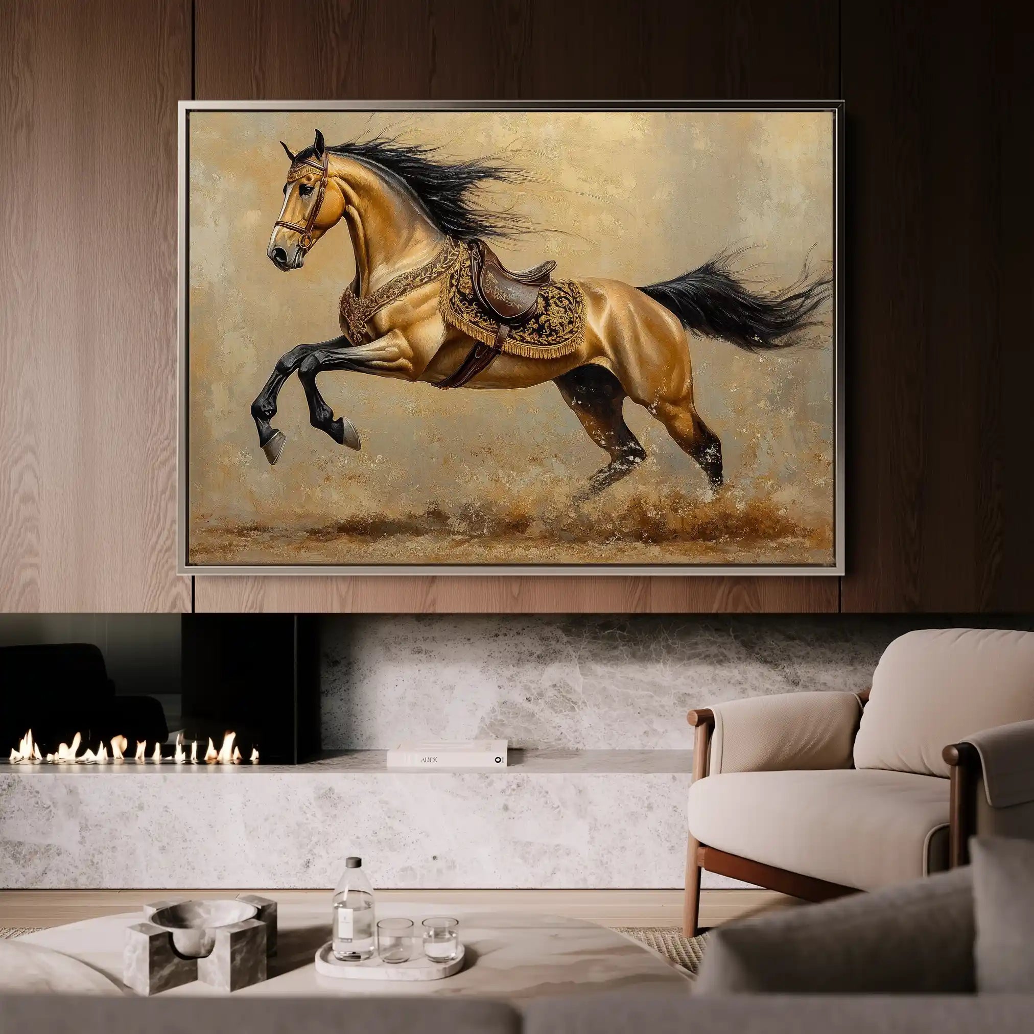 Horses 172 Canvas Art 90 x 60 cm / Stretched on hidden frame
