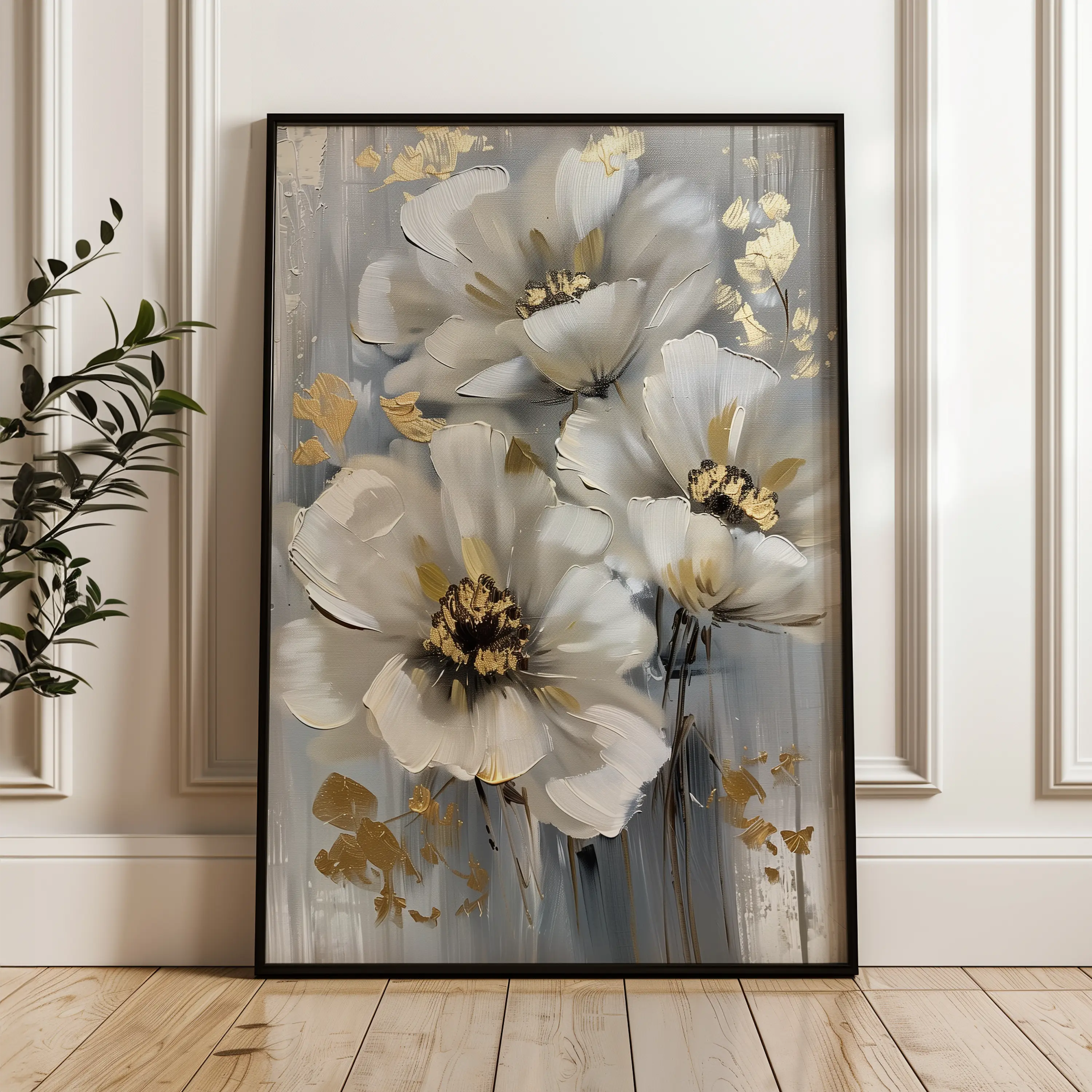 Floral Canvas Wall Art WAD173-F 90 x 60 cm / Stretched on hidden frame