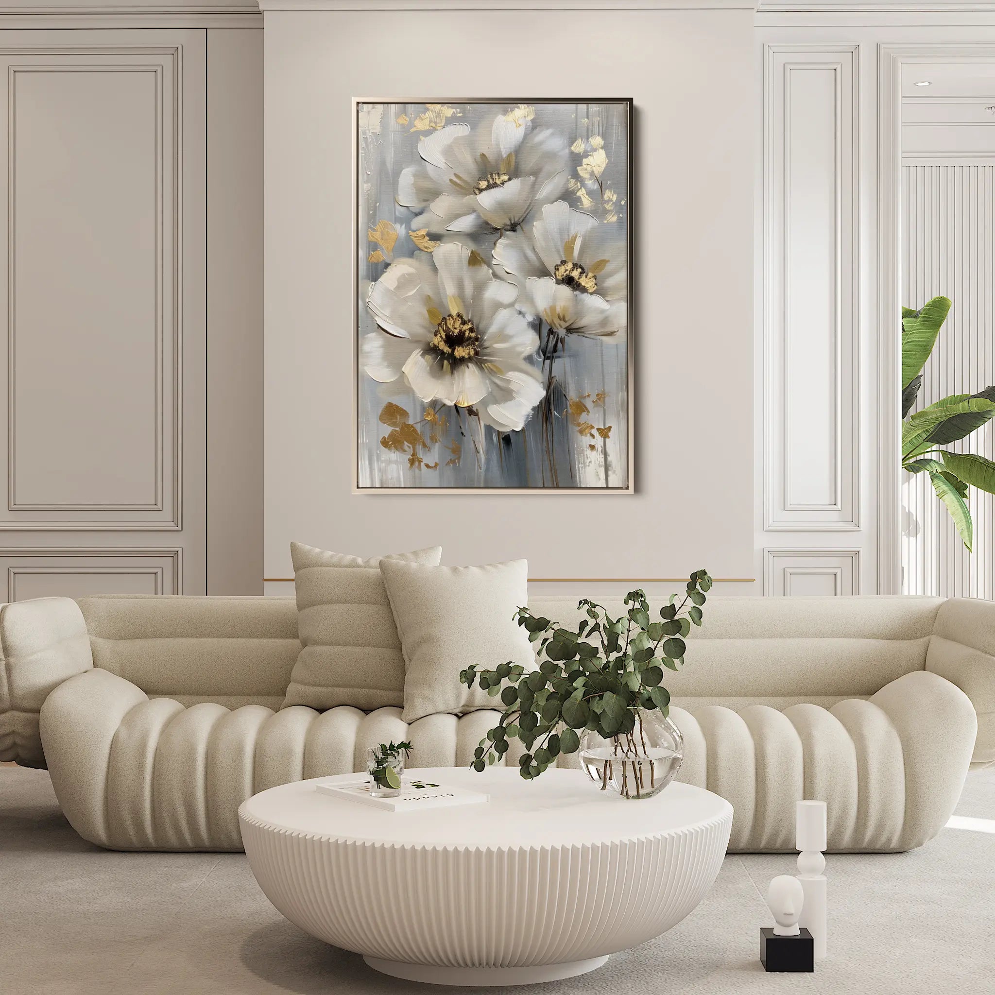 Floral Canvas Wall Art WAD173-F 90 x 60 cm / Stretched on hidden frame