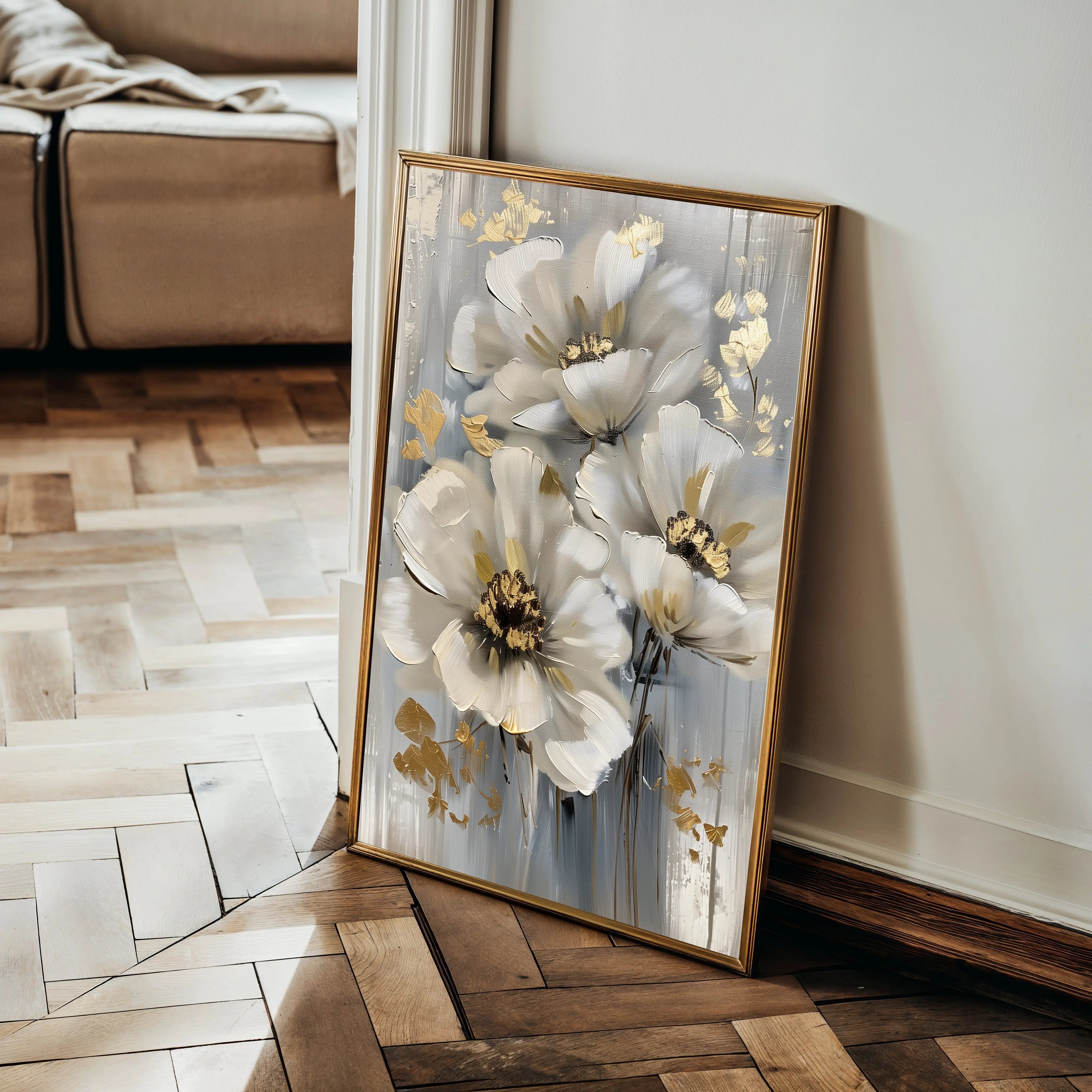 Floral Canvas Wall Art WAD173-F 90 x 60 cm / Stretched on hidden frame