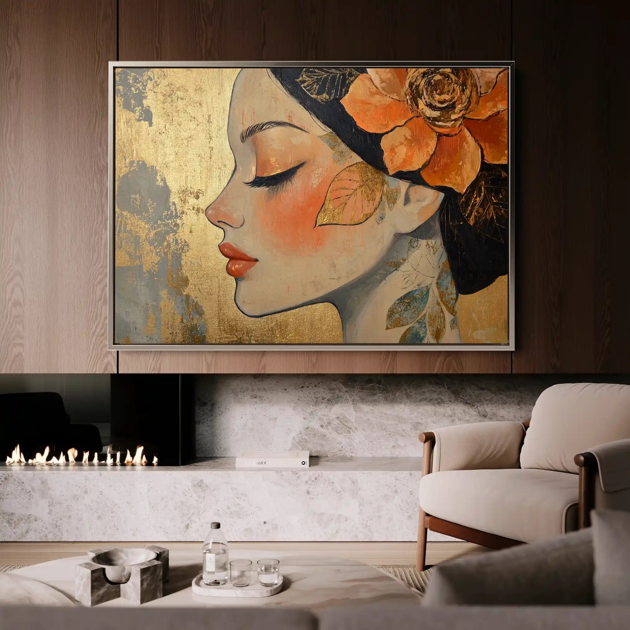 Portrait 173 Canvas Art 90 x 60 cm / Stretched on hidden frame