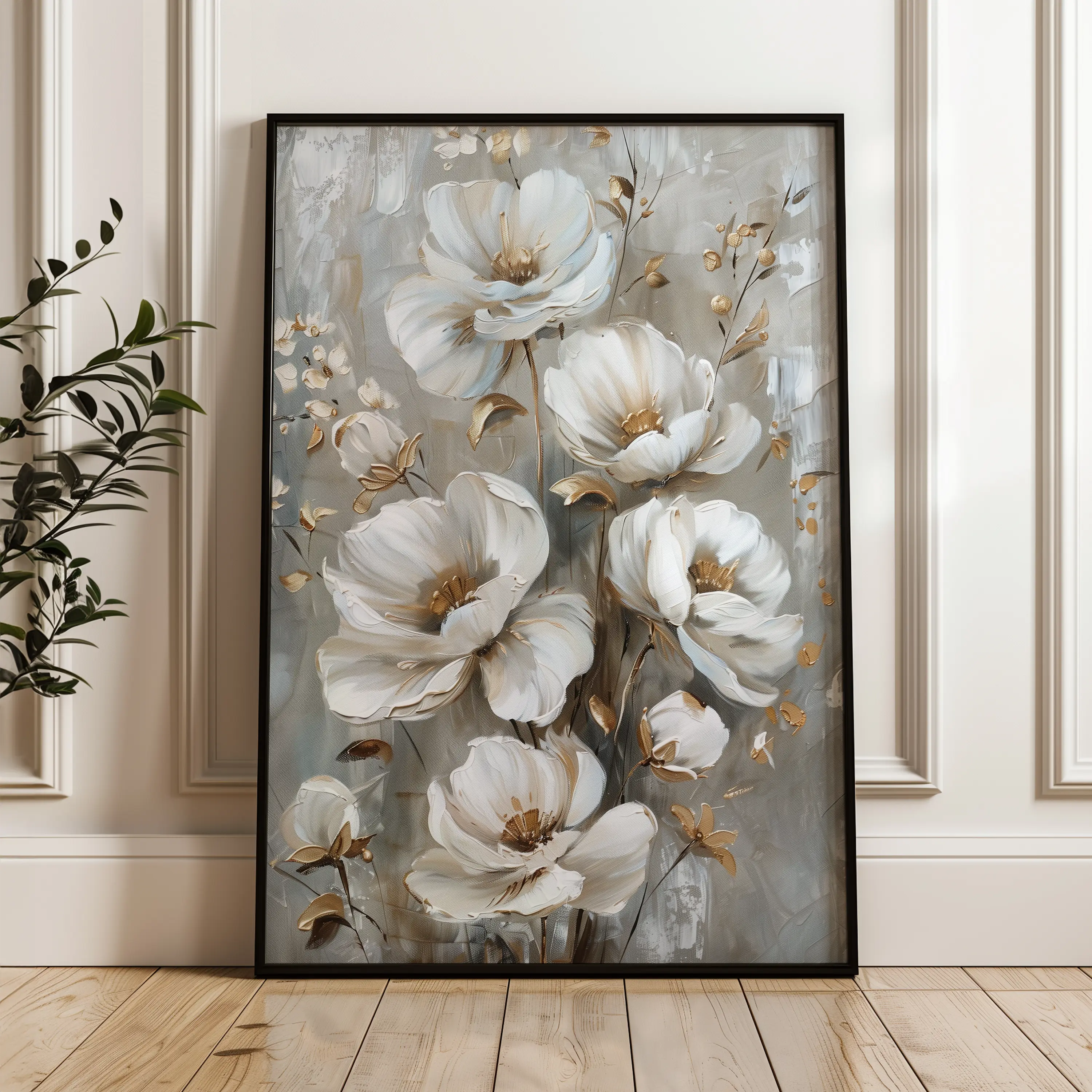 Floral Canvas Wall Art WAD174-F 90 x 60 cm / Stretched on hidden frame