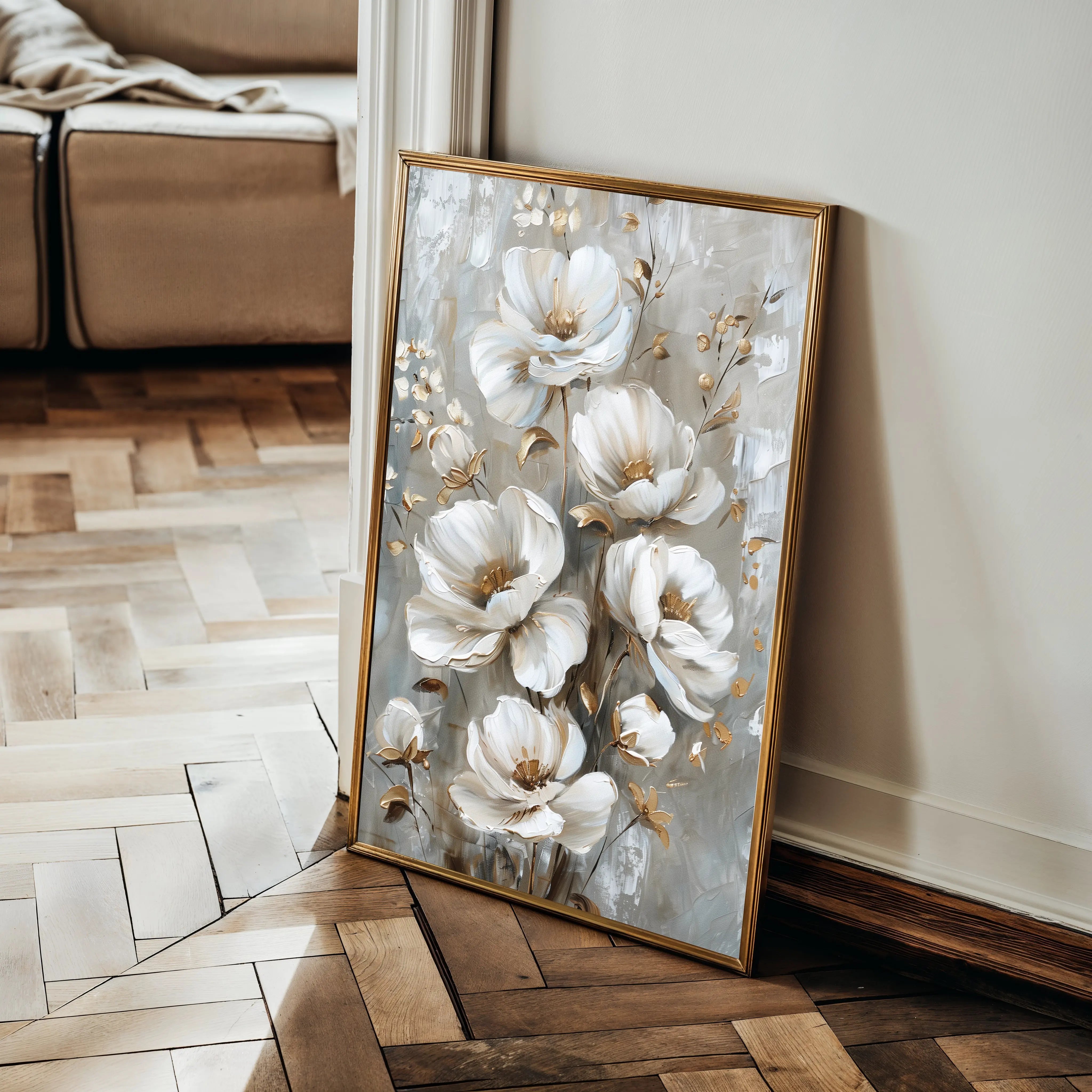 Floral Canvas Wall Art WAD174-F 90 x 60 cm / Stretched on hidden frame