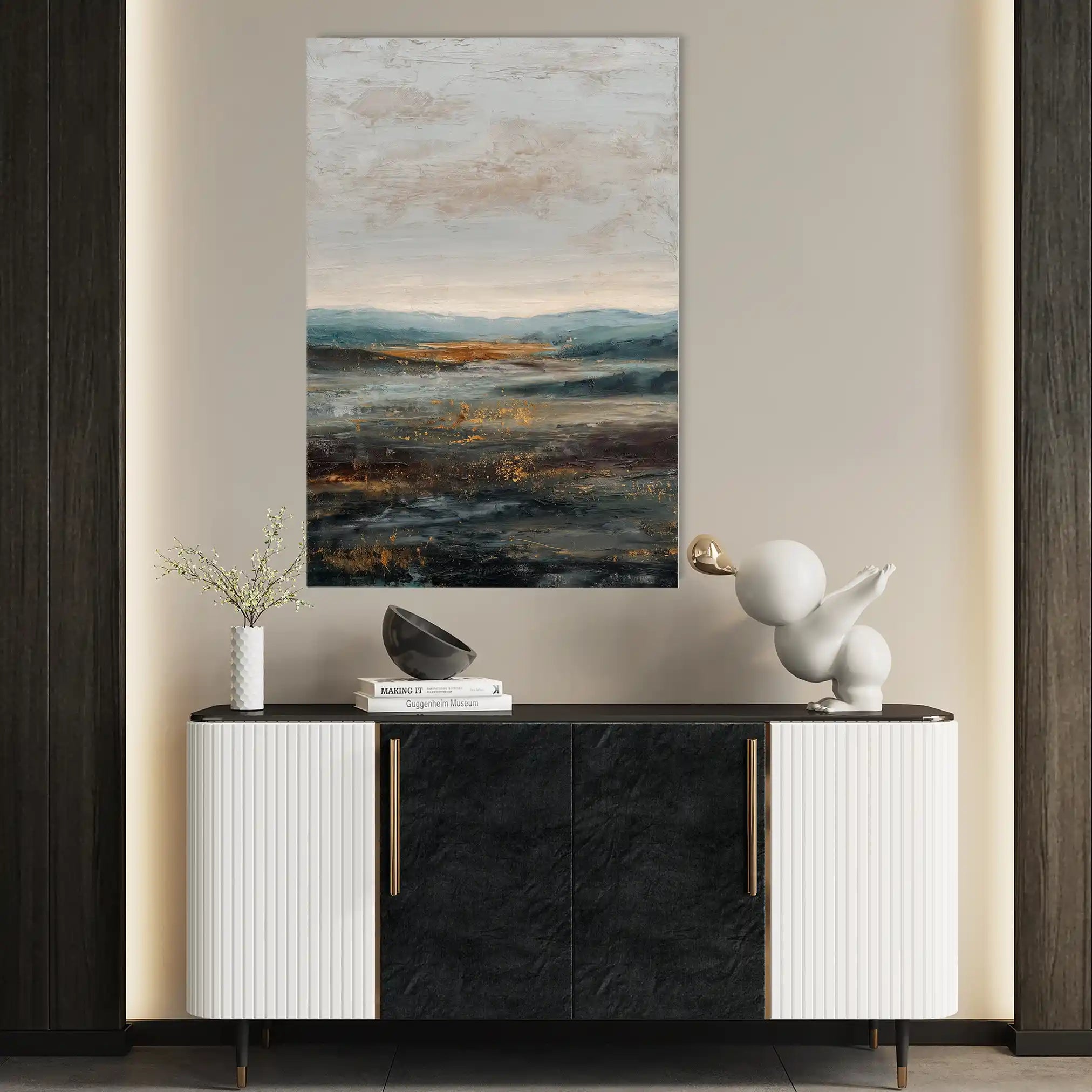 Abstract 1744 Canvas Art 60 x 40 cm / Stretched on hidden frame