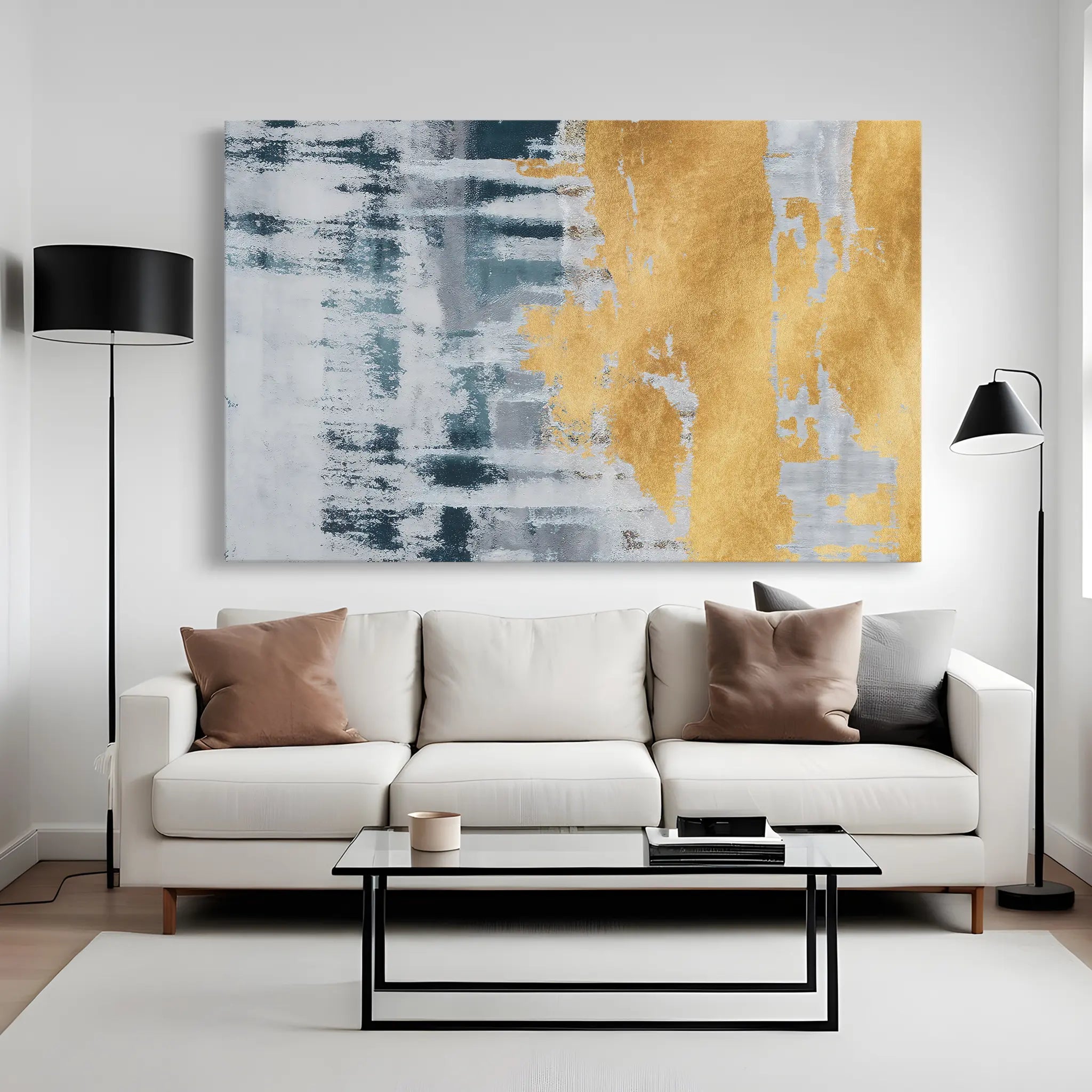 Abstract Canvas Wall Art WAD175-A 90 x 60 cm / Stretched on hidden frame