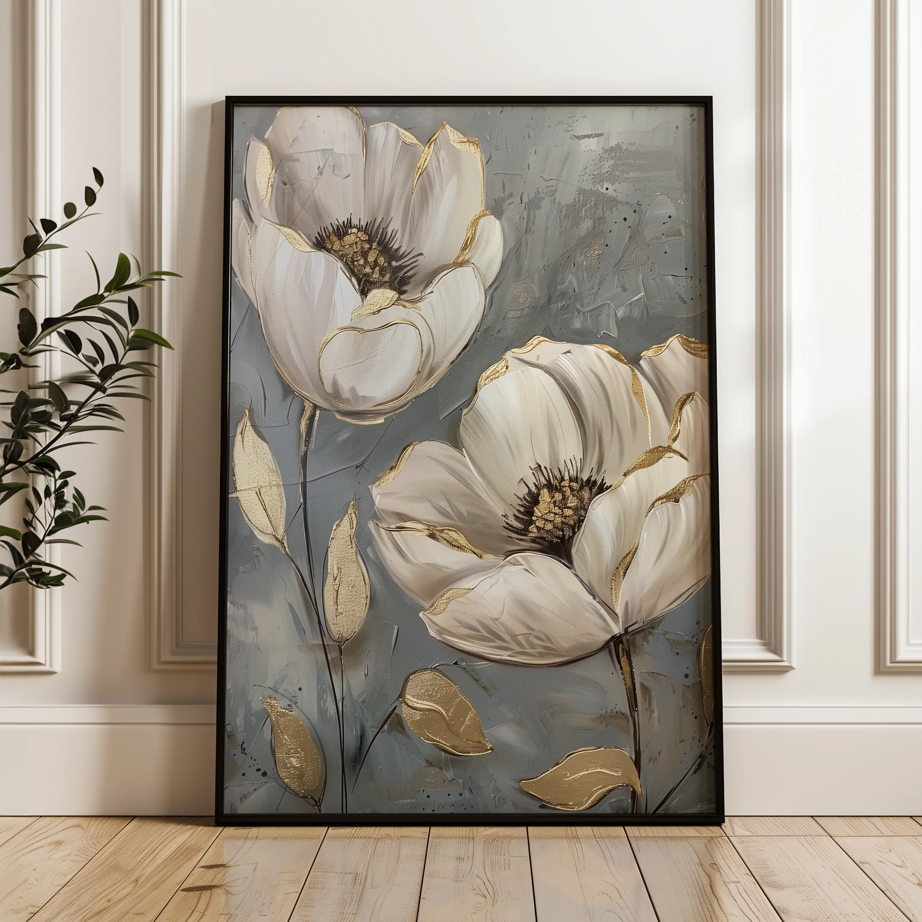 Floral Canvas Wall Art WAD175-F 90 x 60 cm / Stretched on hidden frame