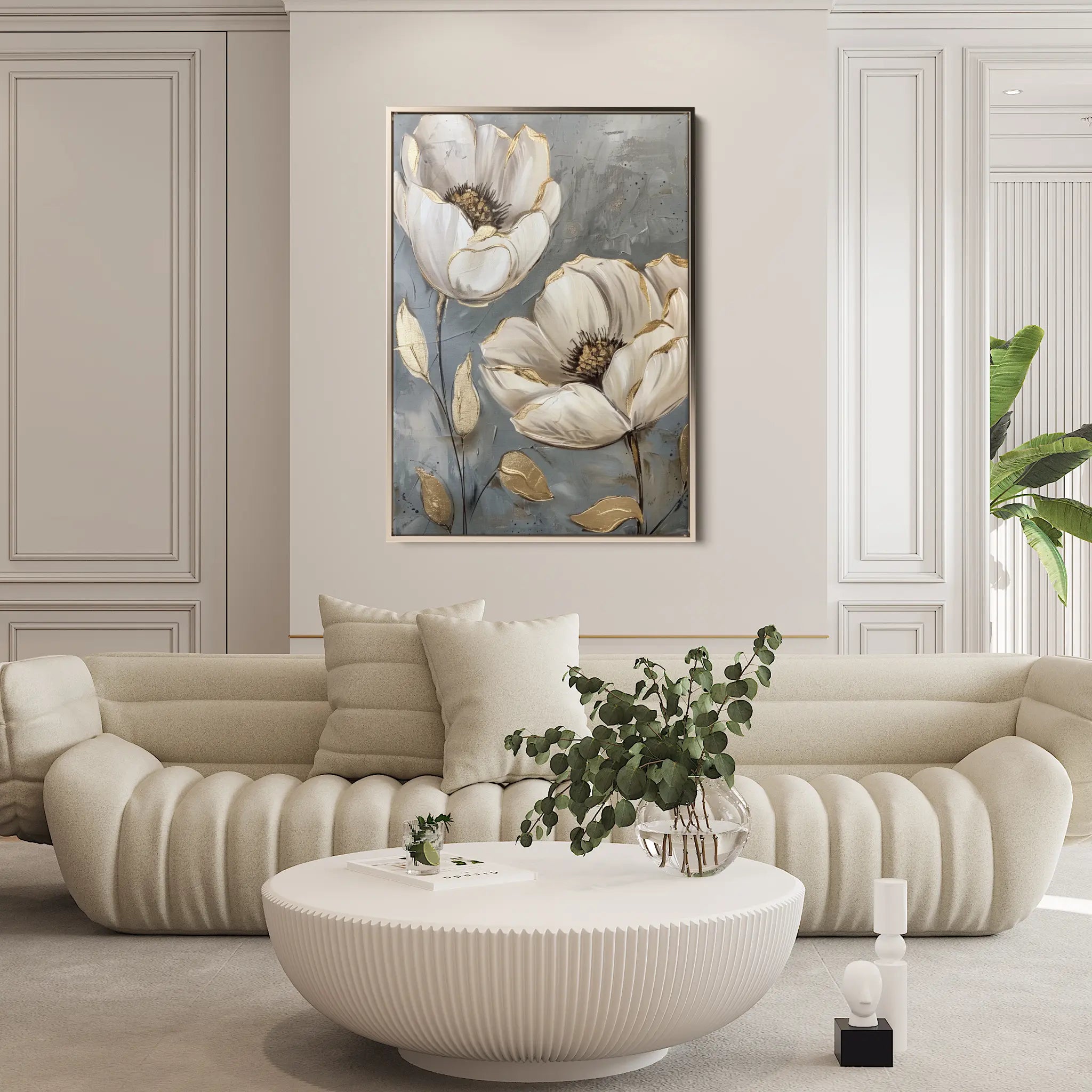 Floral Canvas Wall Art WAD175-F 90 x 60 cm / Stretched on hidden frame