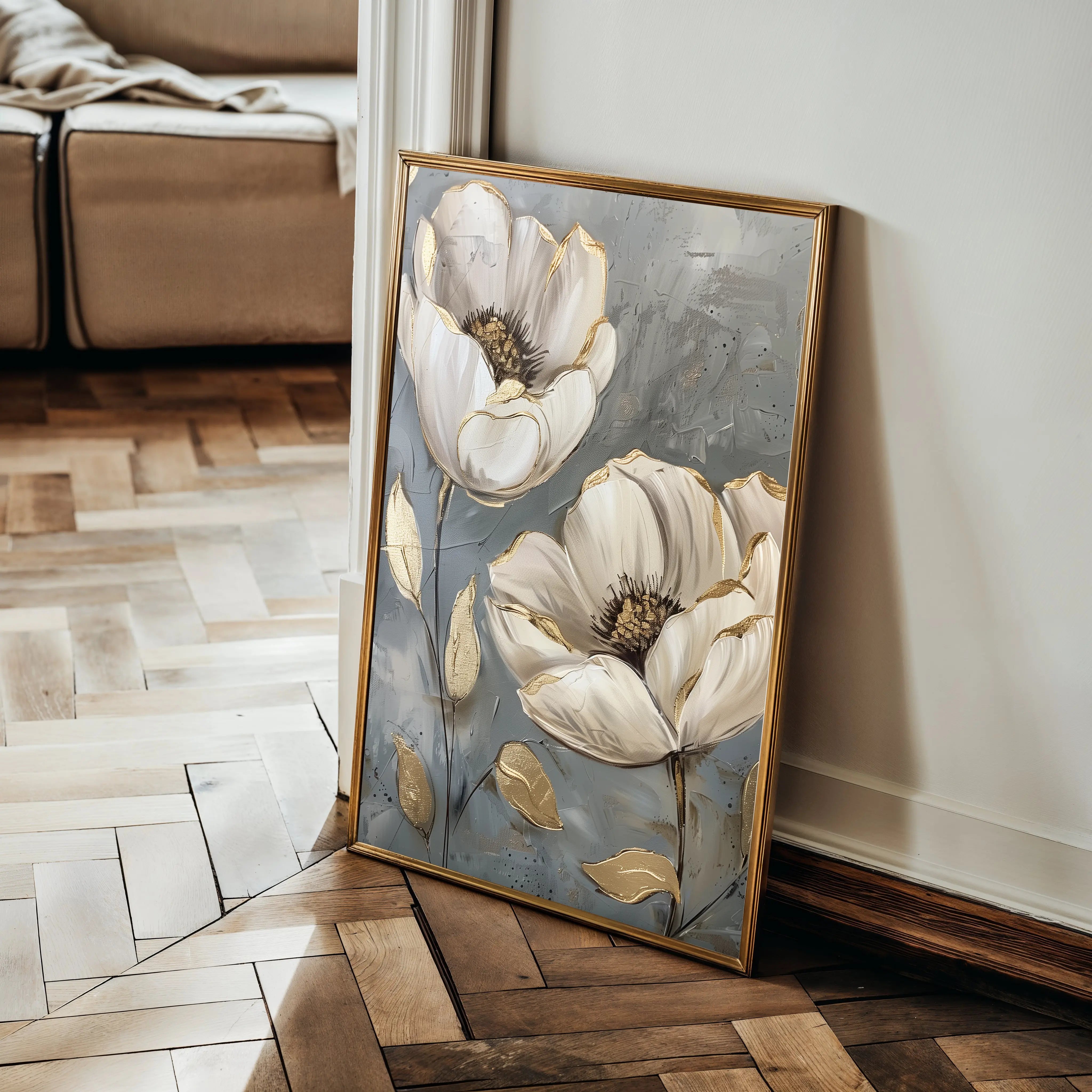 Floral Canvas Wall Art WAD175-F 90 x 60 cm / Stretched on hidden frame