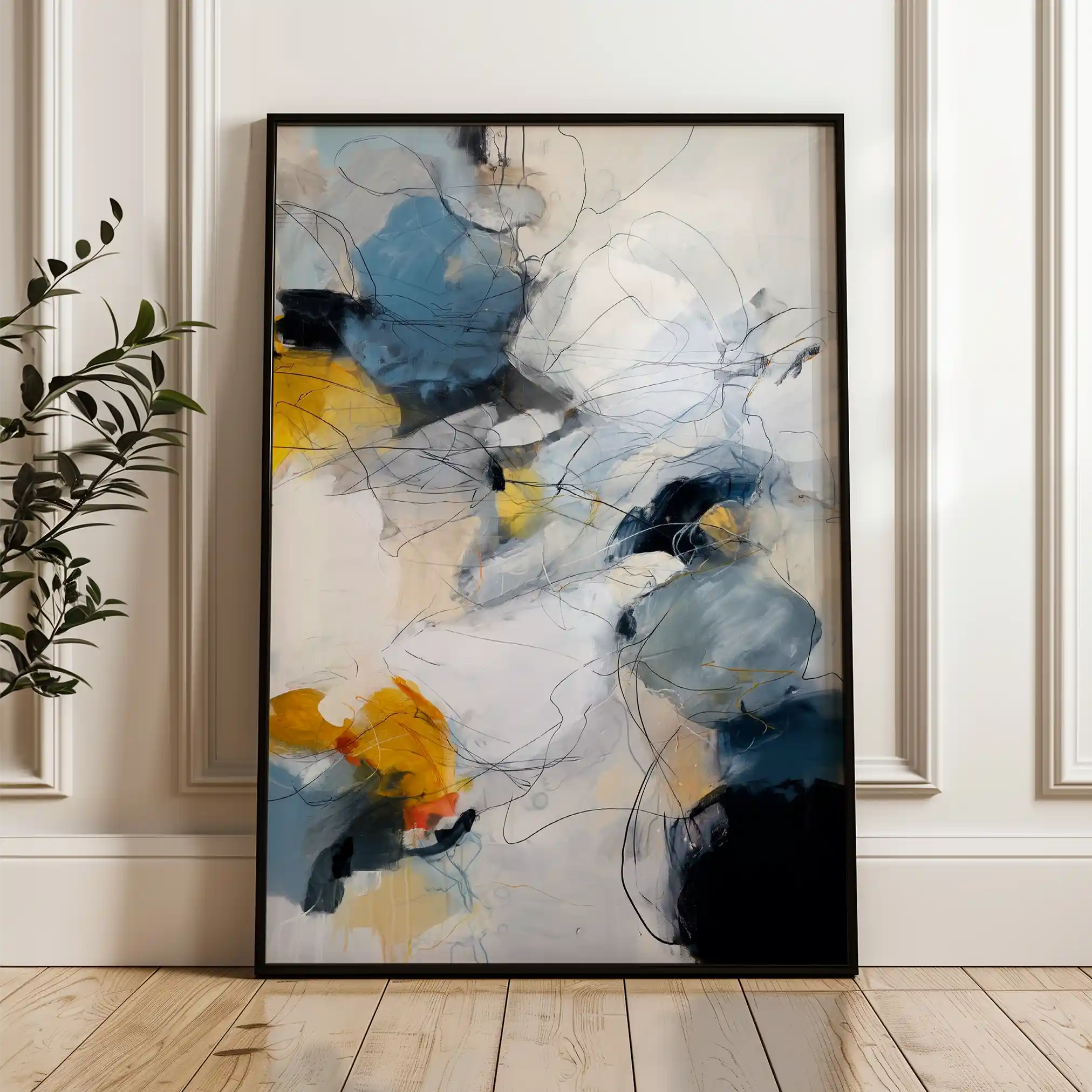 Abstract 1750 Canvas Art 60 x 40 cm / Stretched on hidden frame