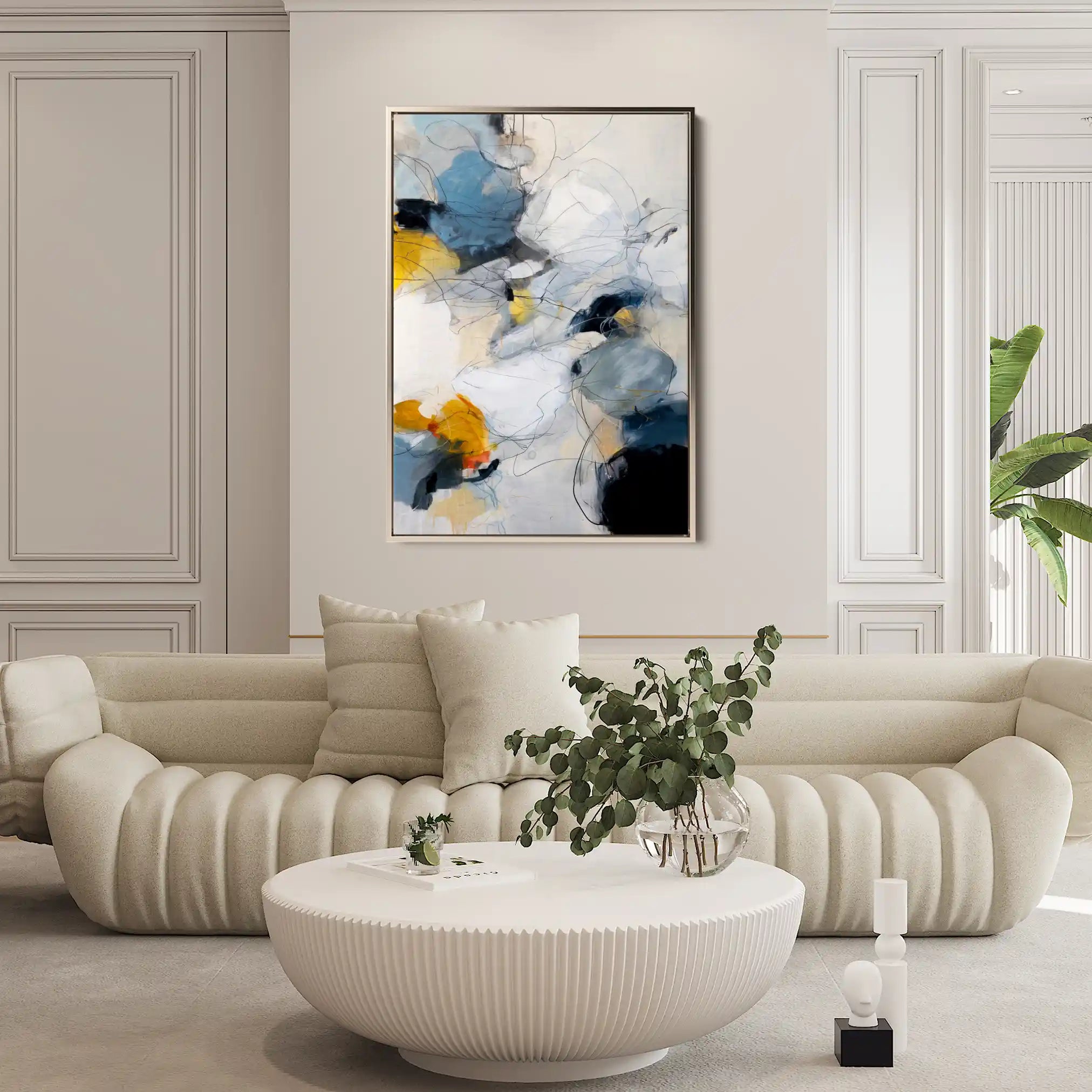 Abstract 1750 Canvas Art 60 x 40 cm / Stretched on hidden frame