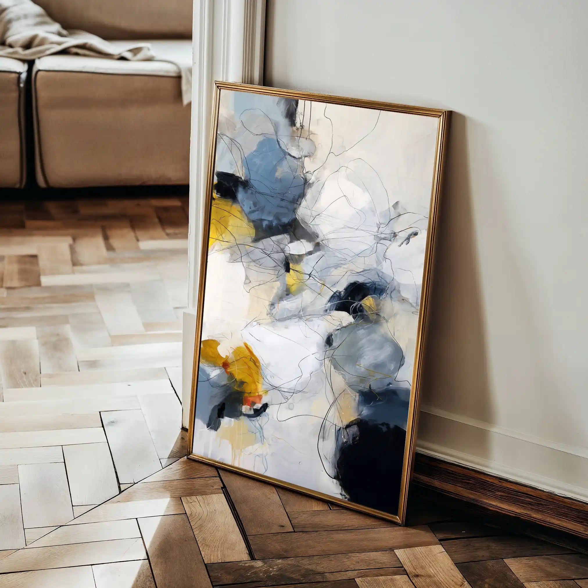 Abstract 1750 Canvas Art 60 x 40 cm / Stretched on hidden frame
