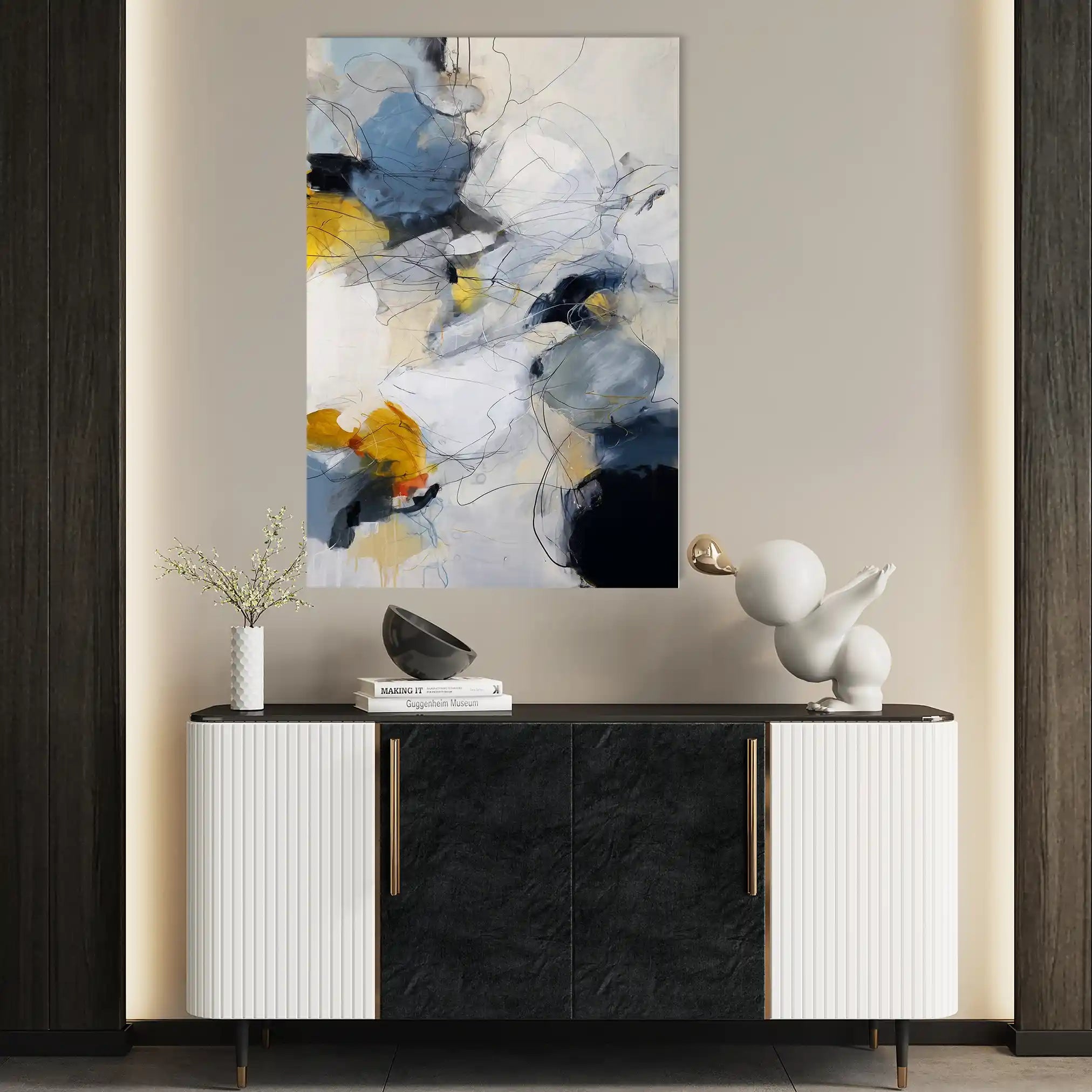 Abstract 1750 Canvas Art 60 x 40 cm / Stretched on hidden frame