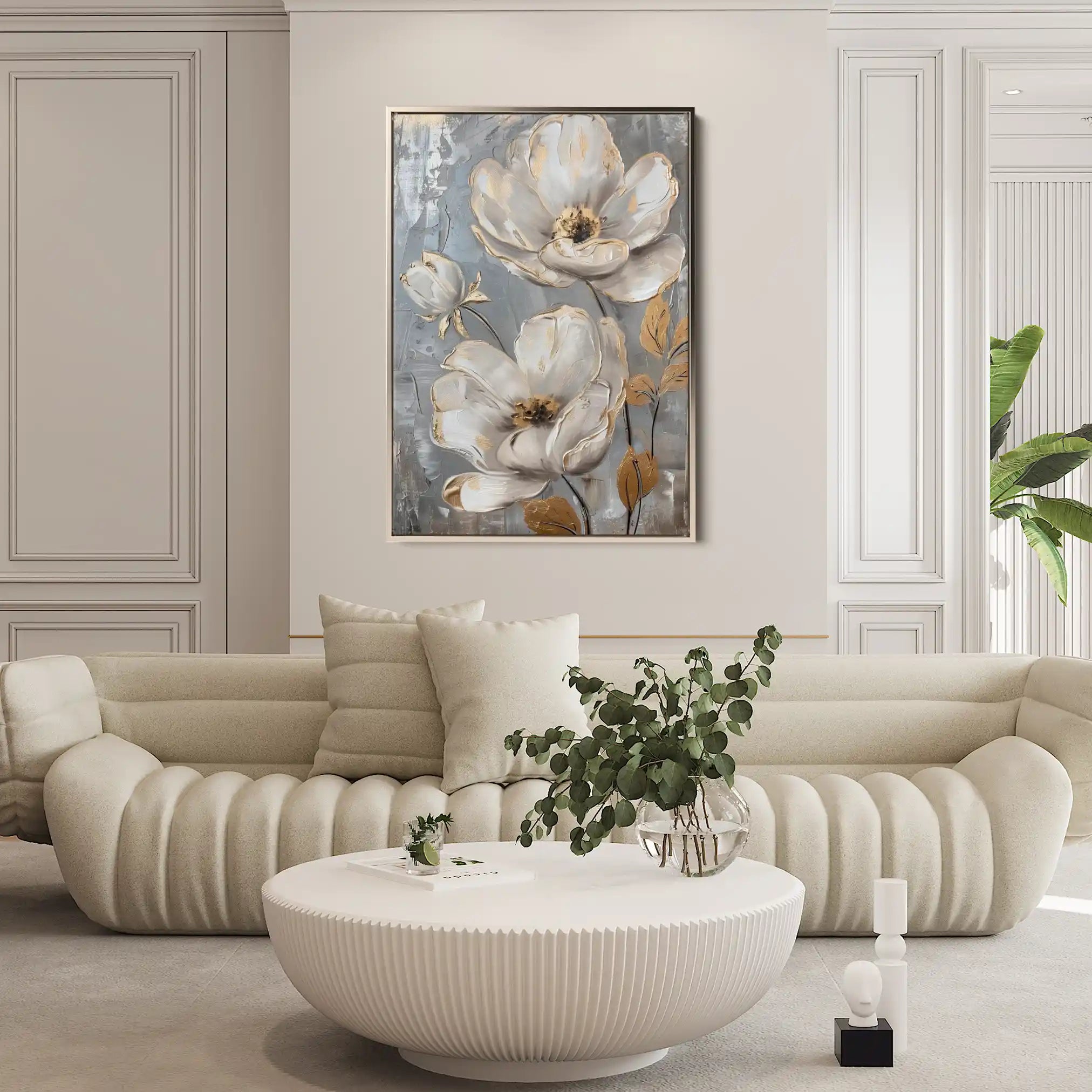 Floral Canvas Wall Art WAD176-F 90 x 60 cm / Stretched on hidden frame