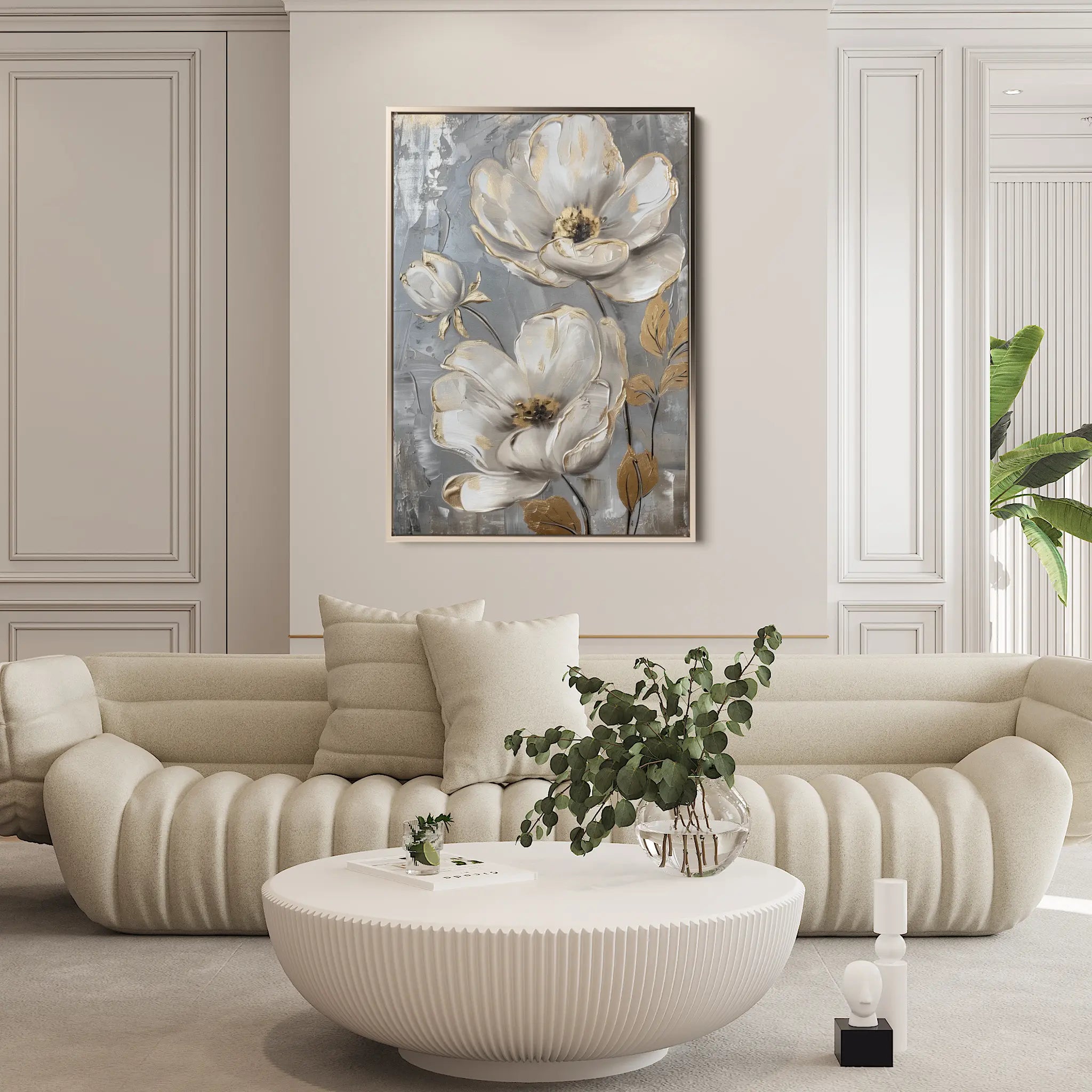 Floral Canvas Wall Art WAD176-F 90 x 60 cm / Stretched on hidden frame