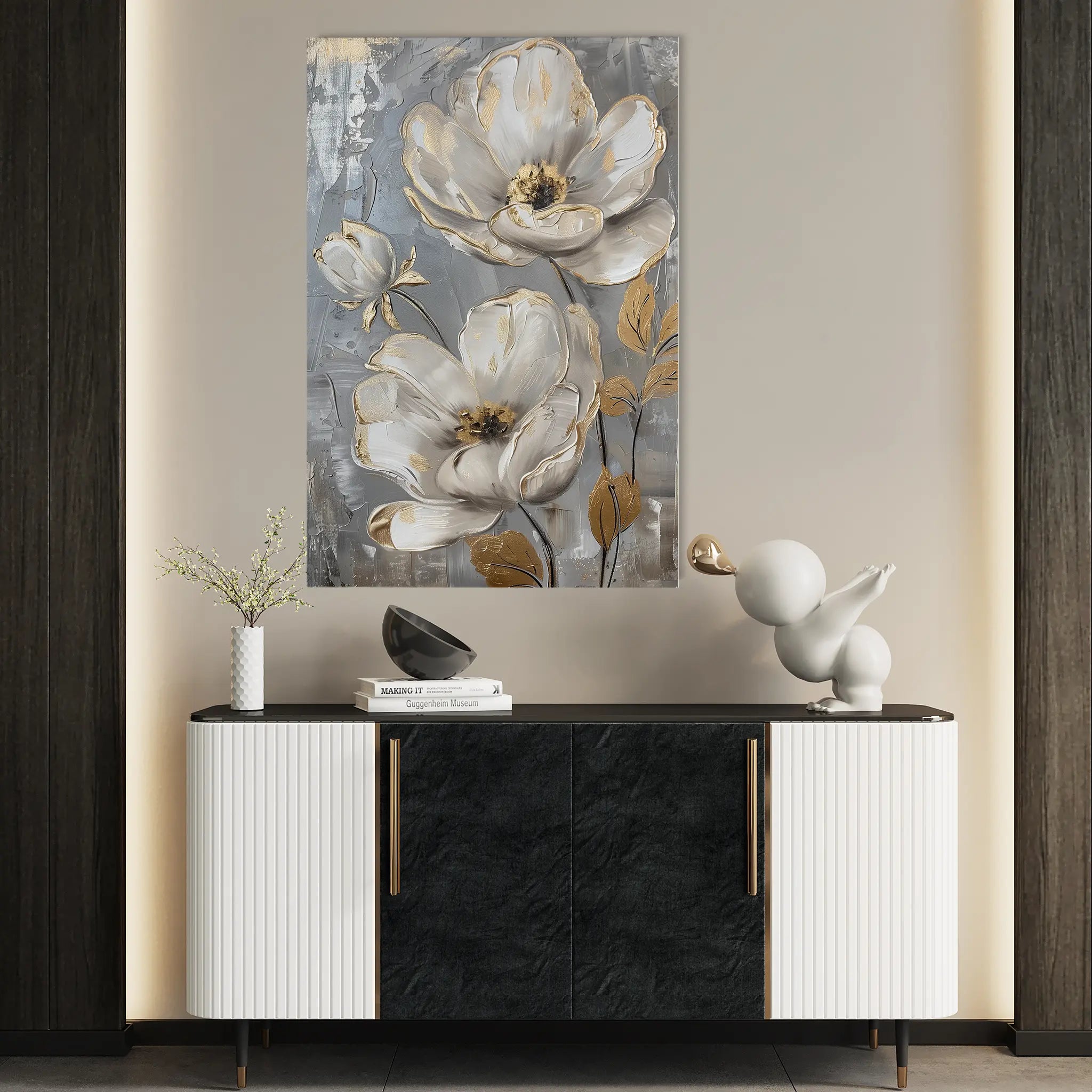 Floral Canvas Wall Art WAD176-F 90 x 60 cm / Stretched on hidden frame