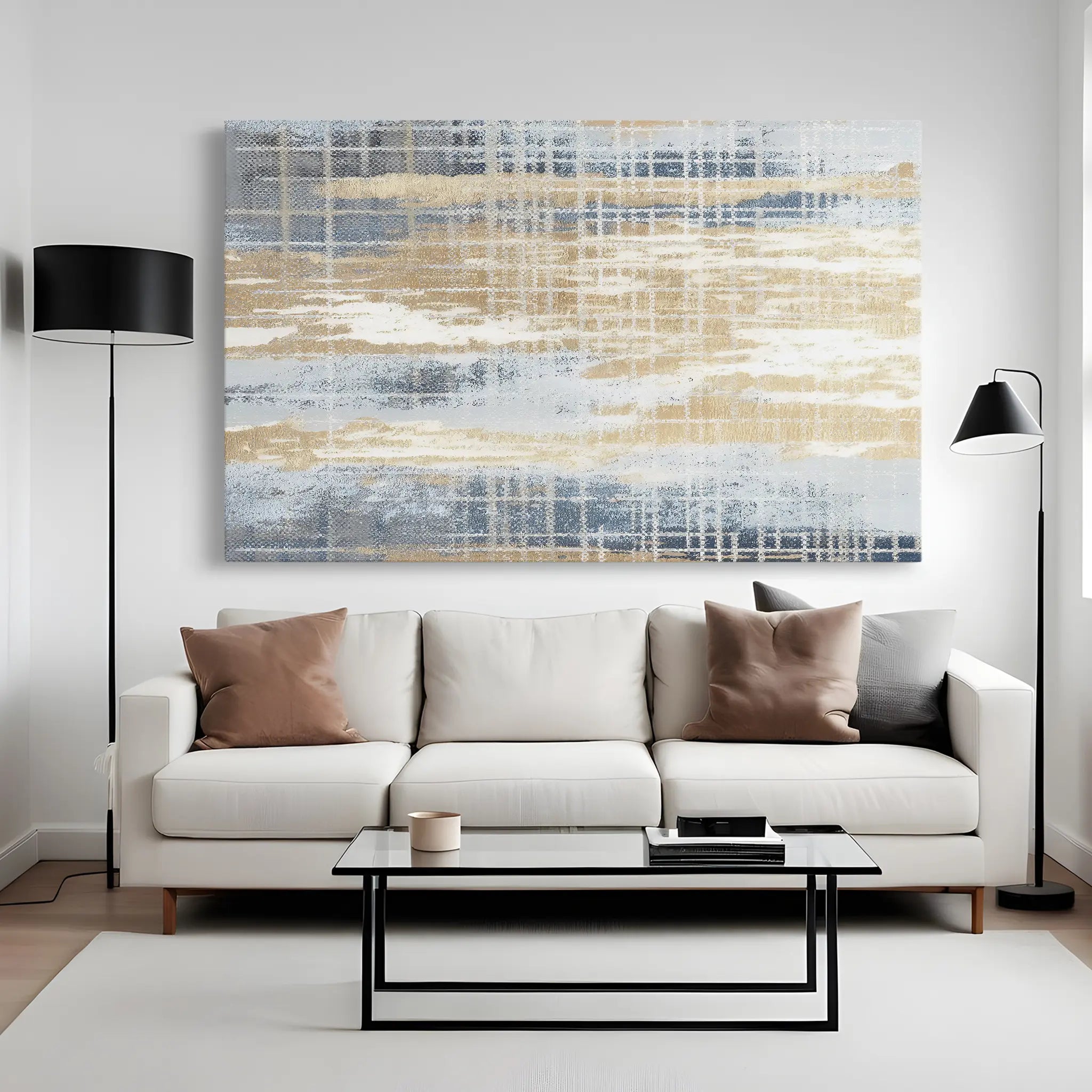 Abstract Canvas Wall Art WAD177-A 90 x 60 cm / Stretched on hidden frame