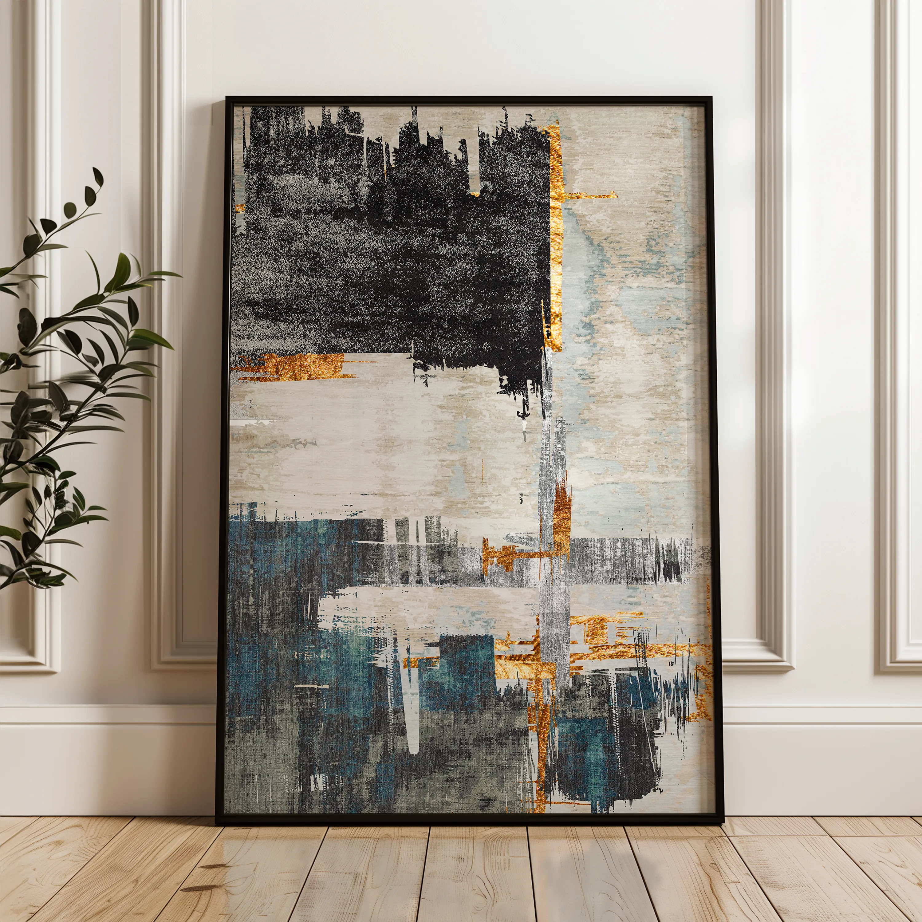Abstract Canvas Wall Art WAD178-A 90 x 60 cm / Stretched on hidden frame