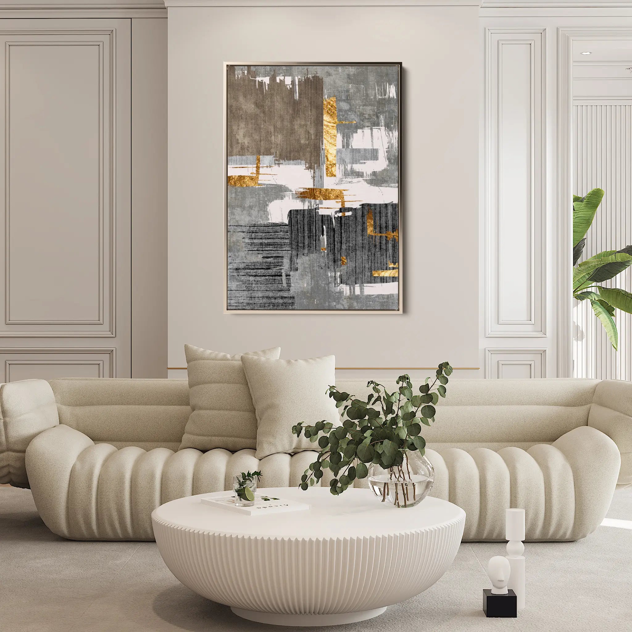 Abstract Canvas Wall Art WAD179-A 90 x 60 cm / Stretched on hidden frame