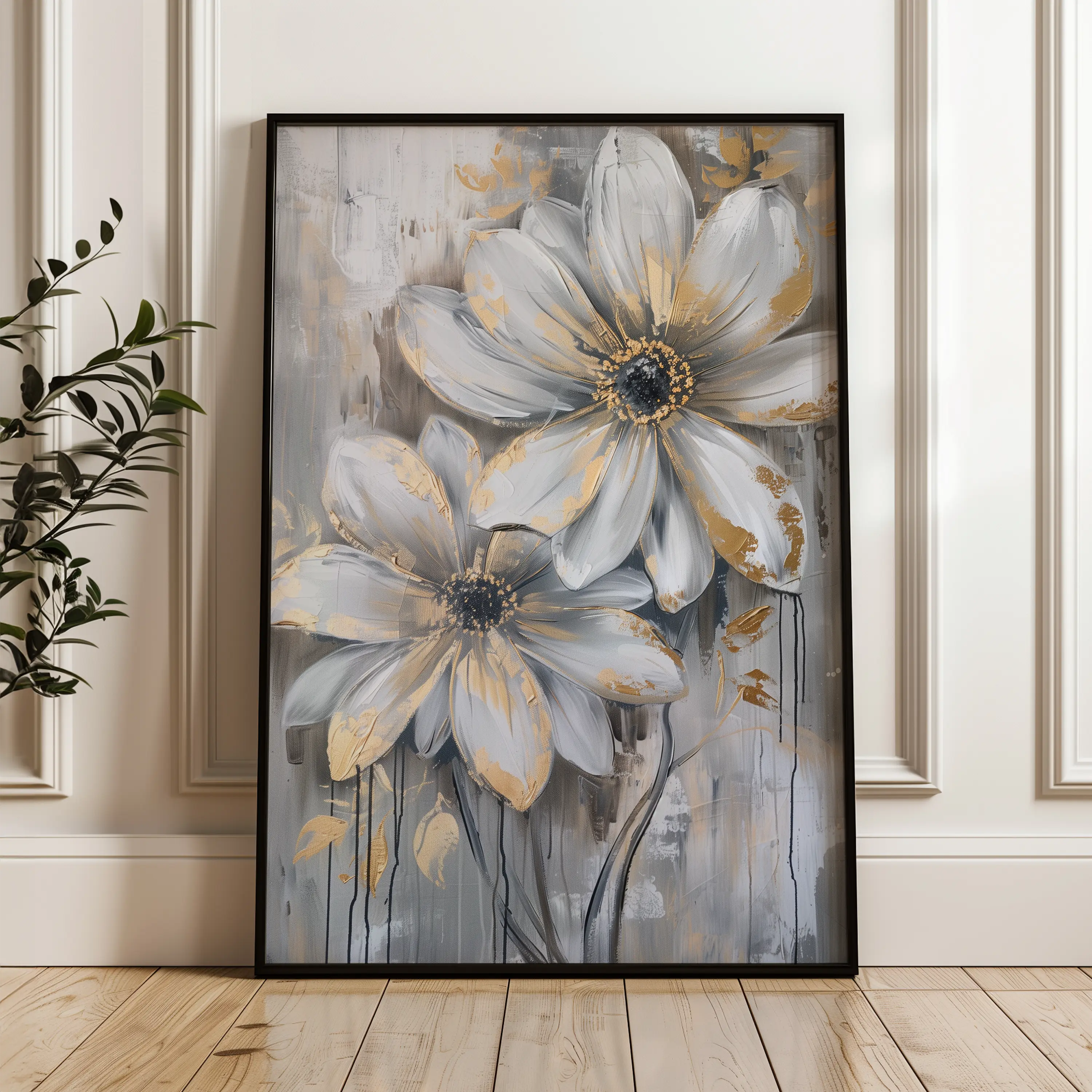 Floral Canvas Wall Art WAD179-F 90 x 60 cm / Stretched on hidden frame