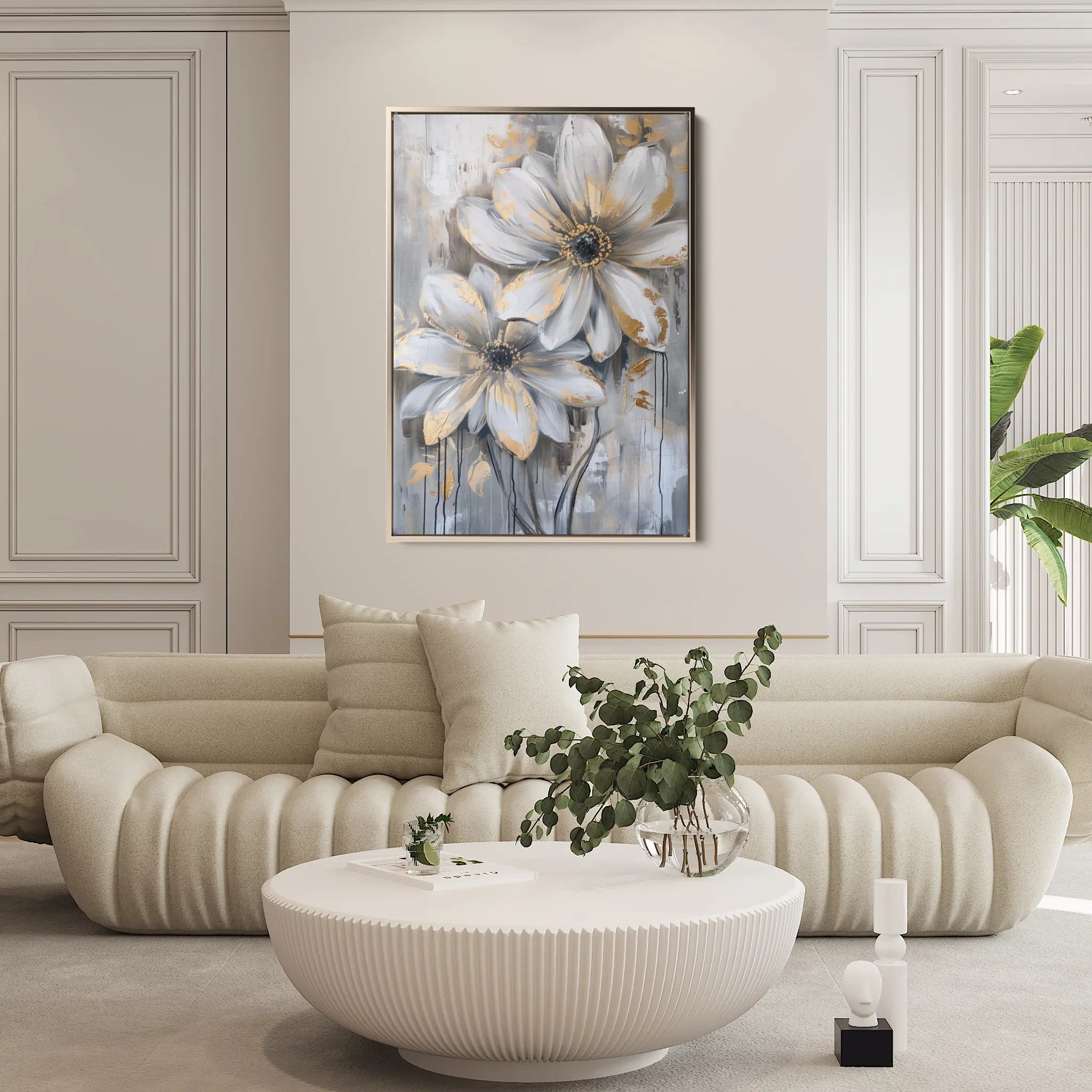 Floral Canvas Wall Art WAD179-F 90 x 60 cm / Stretched on hidden frame