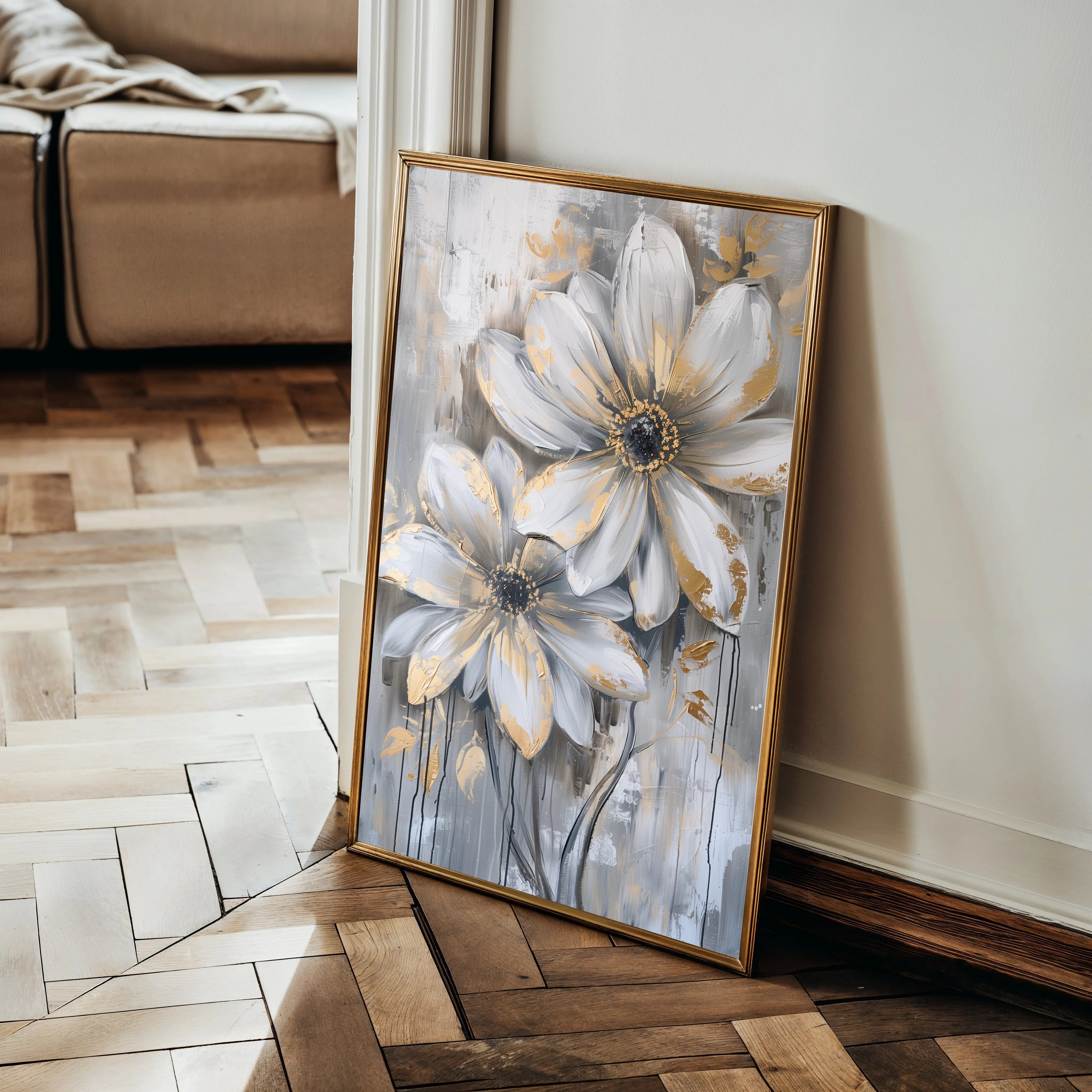 Floral Canvas Wall Art WAD179-F 90 x 60 cm / Stretched on hidden frame