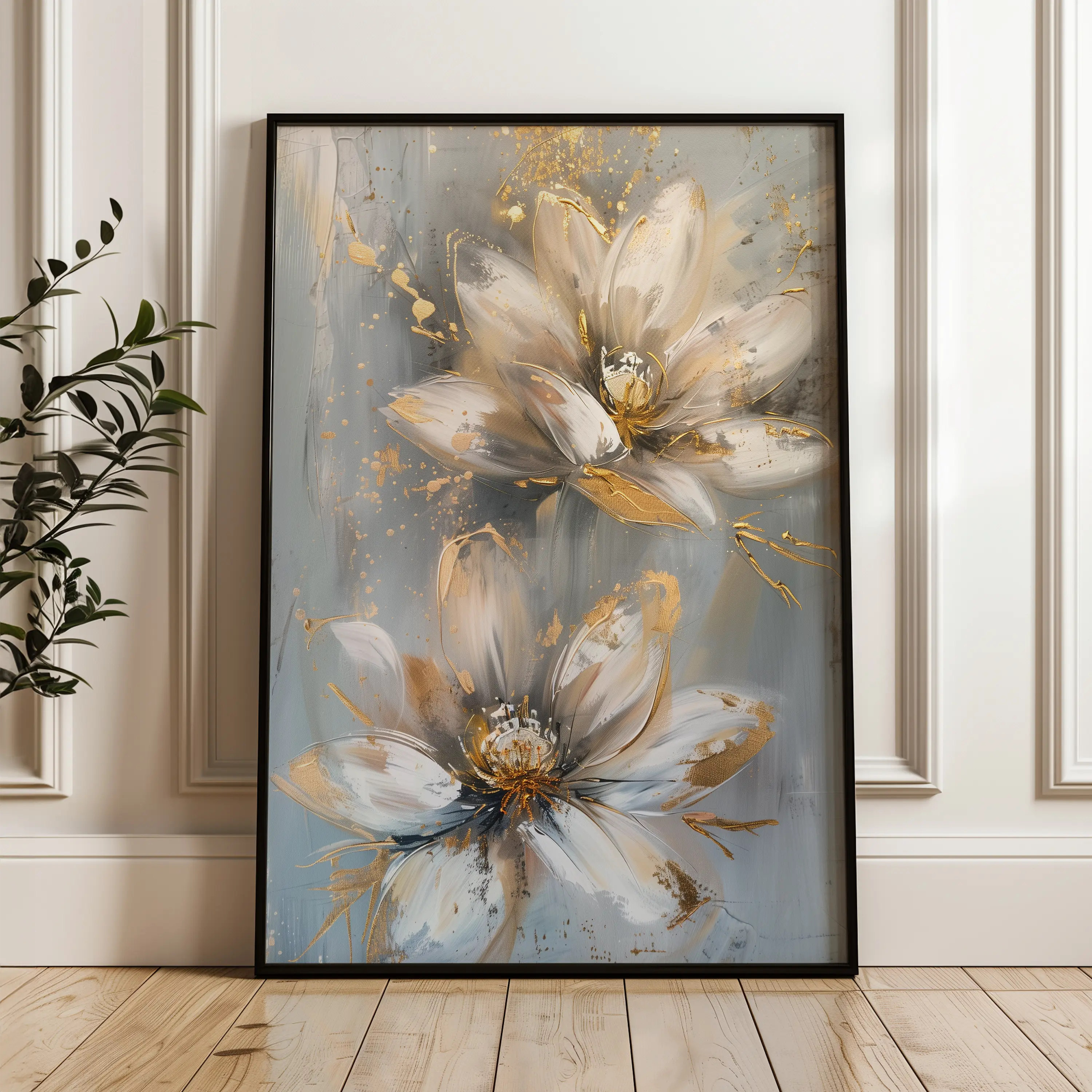 Floral Canvas Wall Art WAD180-F 90 x 60 cm / Stretched on hidden frame