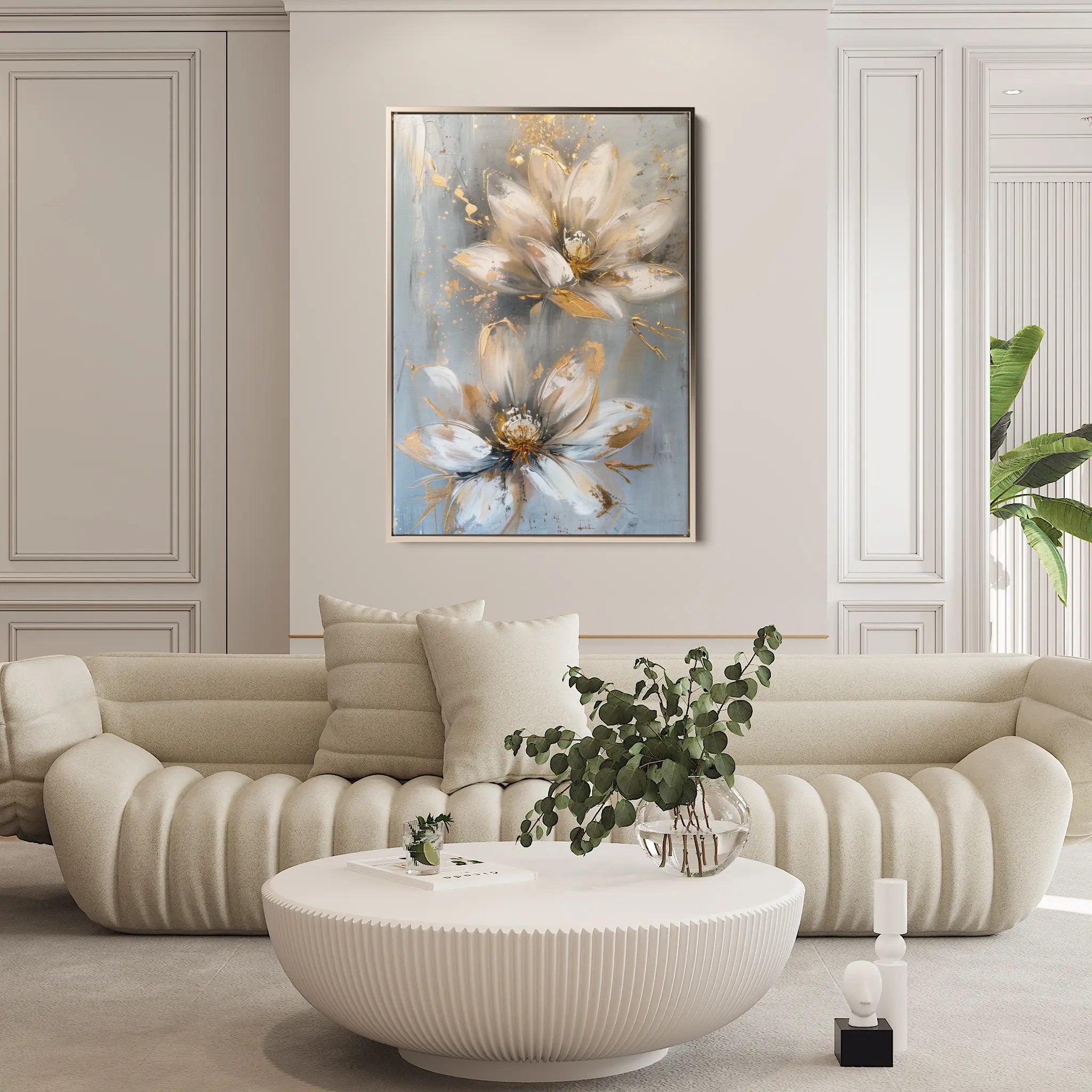 Floral Canvas Wall Art WAD180-F 90 x 60 cm / Stretched on hidden frame