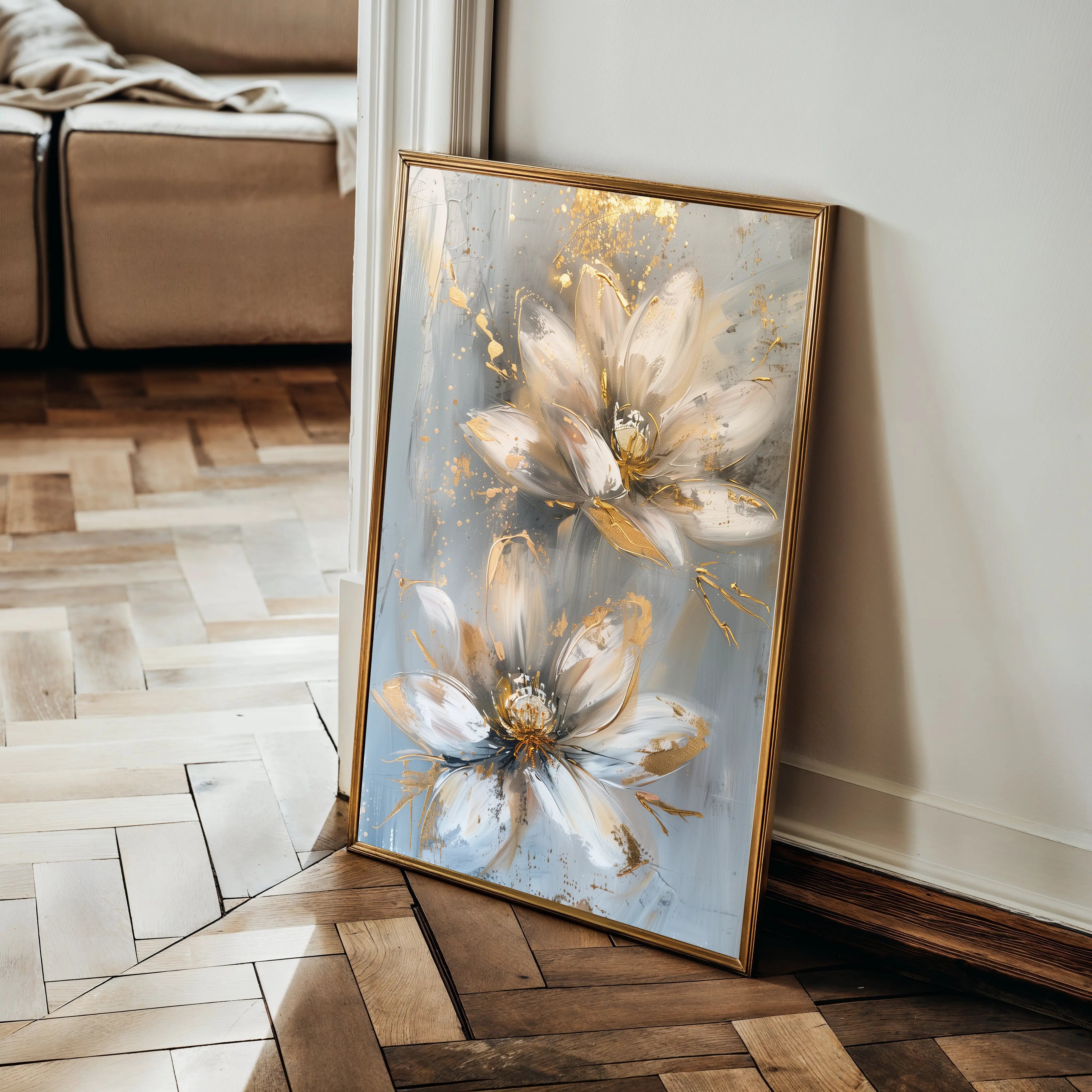 Floral Canvas Wall Art WAD180-F 90 x 60 cm / Stretched on hidden frame