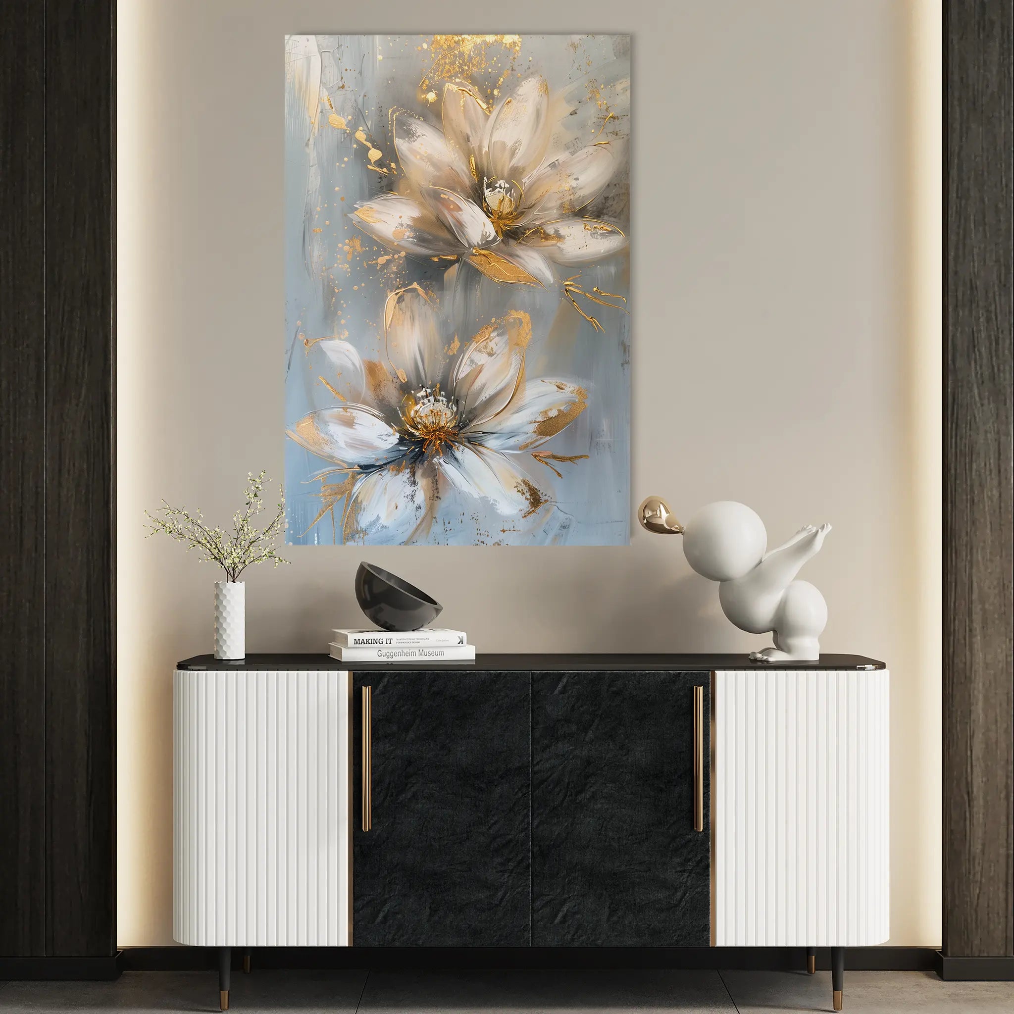 Floral Canvas Wall Art WAD180-F 90 x 60 cm / Stretched on hidden frame