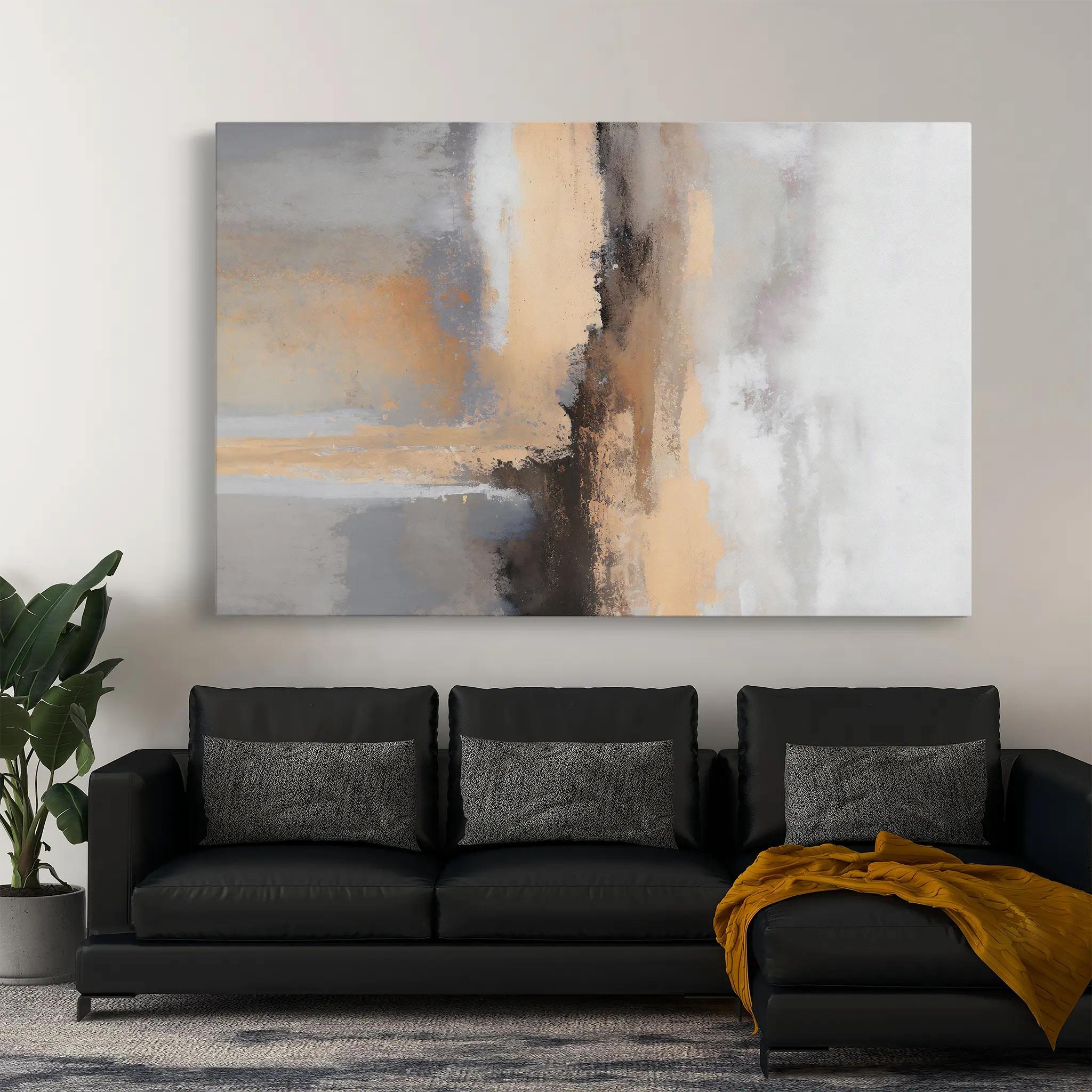 Abstract Canvas Wall Art WAD181-A 90 x 60 cm / Stretched on hidden frame