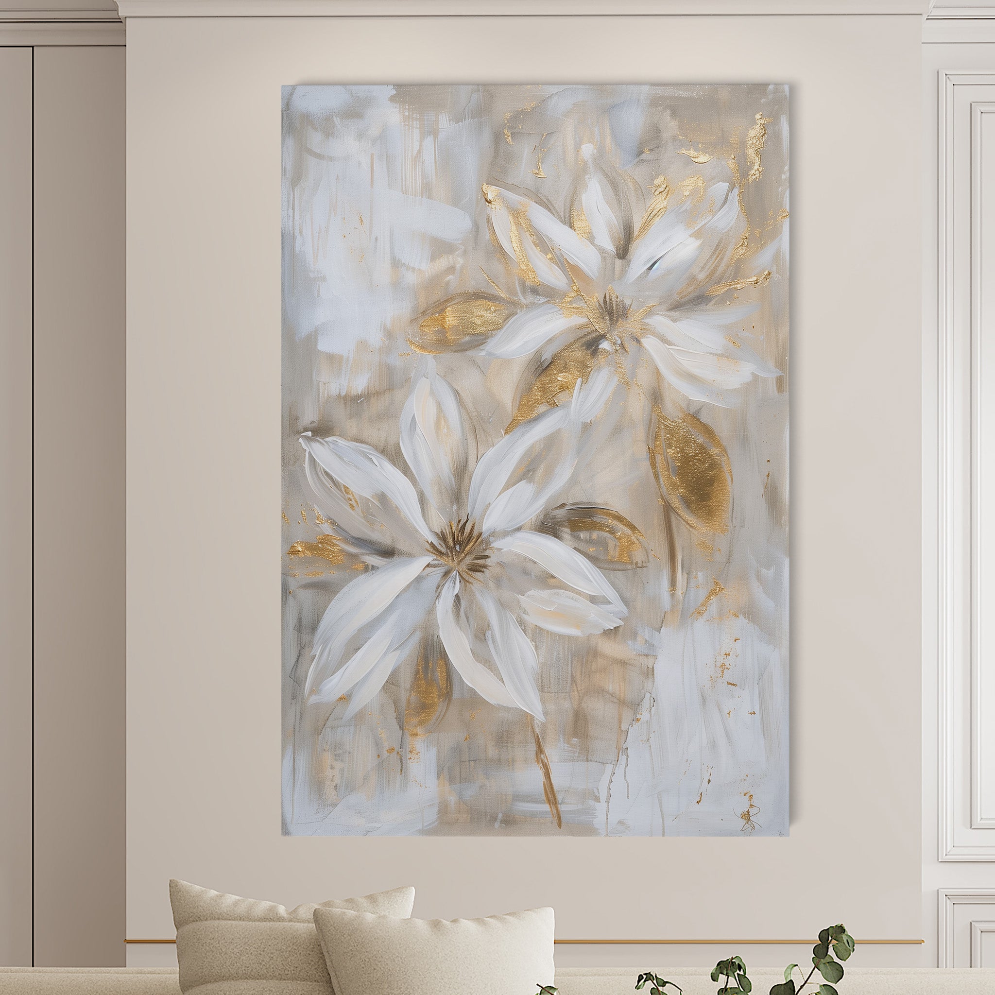 Floral Canvas Wall Art WAD181-F 90 x 60 cm / Stretched on hidden frame